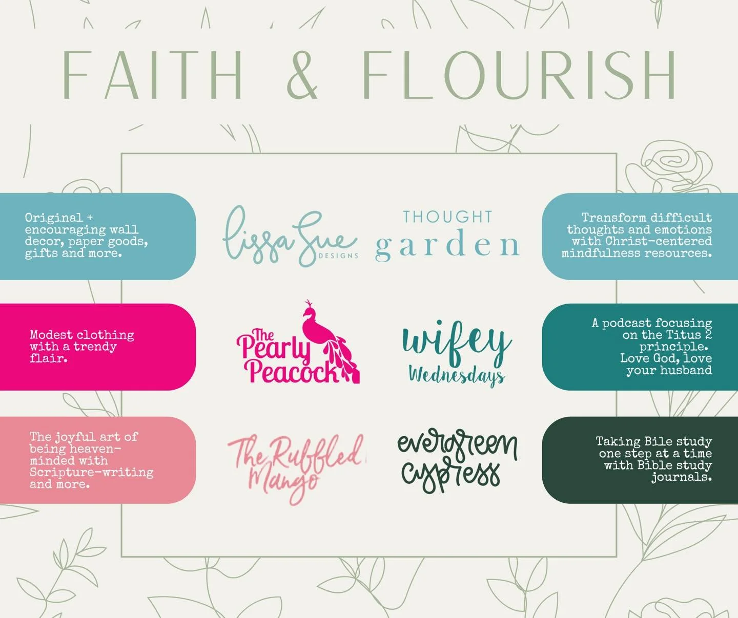 Dear friend - this is for you!

Faith &amp; Flourish Collective is a group of six Christian women-owned businesses that exist for the glory of the kingdom of God. Though we do it in different ways, we love specifically serving and encouraging women t
