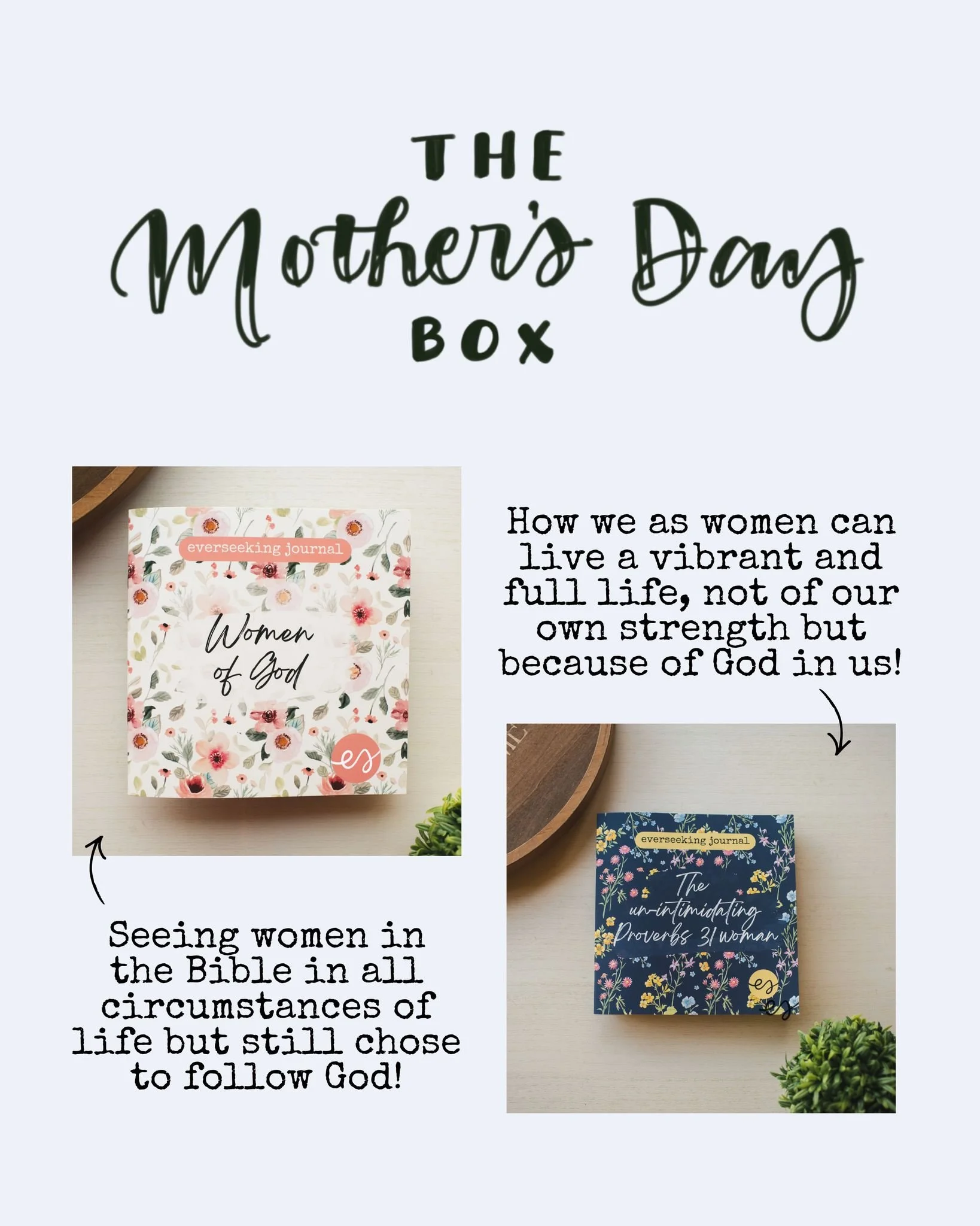 In The Mother&rsquo;s Day Box, you get to select which Bible study journal to add inside for her!

Not sure which to choose? These are two of our suggestions to encourage her in motherhood!

Shop The Mother&rsquo;s Day Box: https://www.evergreencypre