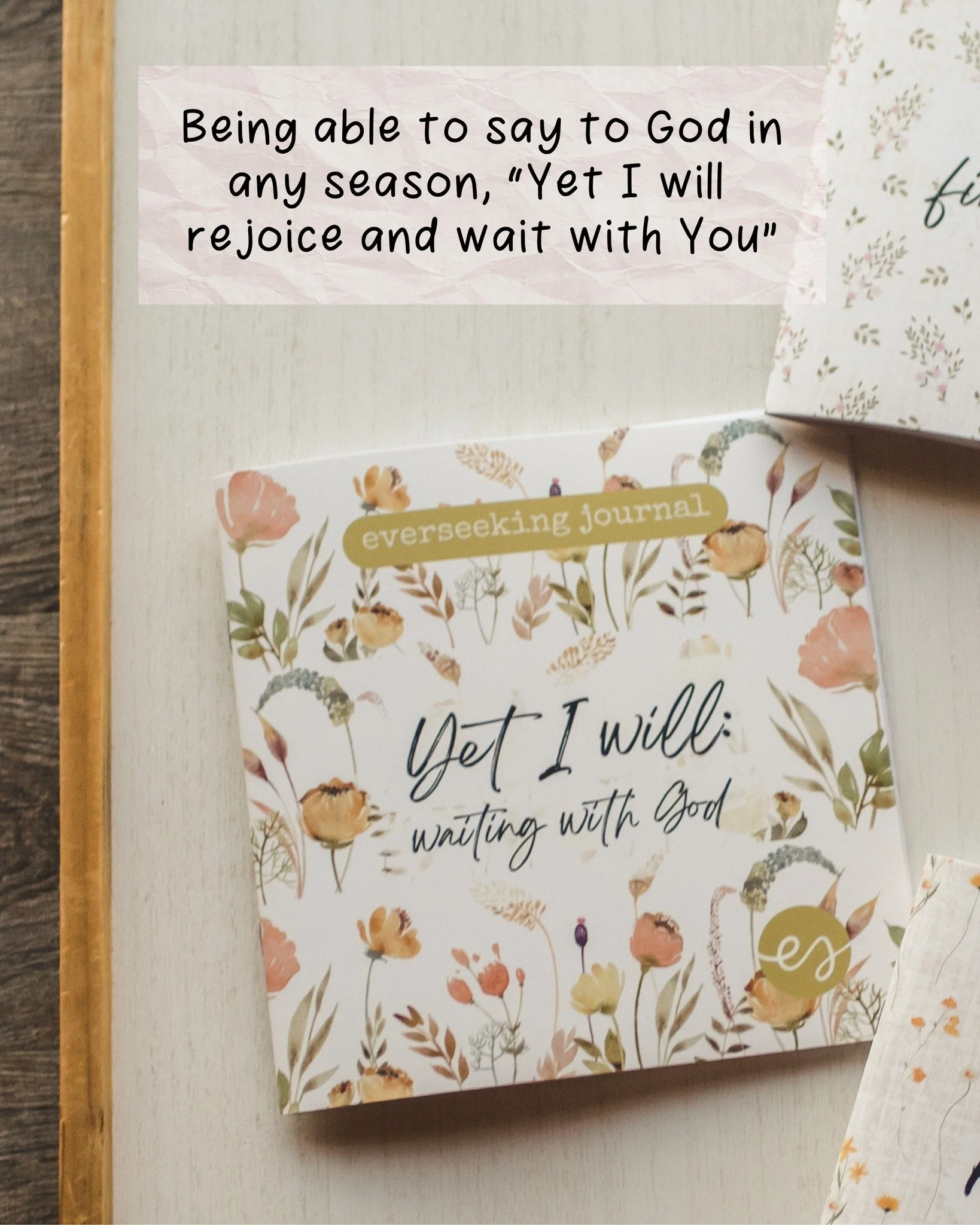🌾 From the everseeking collection for spring&hellip; &ldquo;Yet I will: waiting with God.&rdquo;

Waiting on God means trusting Him no matter what comes. 

And that can be really hard. 

When things are going wonderfully well, it can be easy to trus