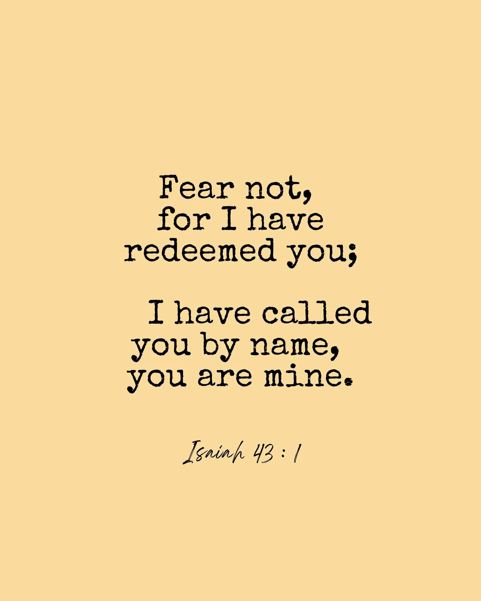 Reassuring words from God ❤️

Study more of what God says in Isaiah 43 with the "Precious in My eyes" journal: https://www.evergreencypress.com/shop/p/no-20