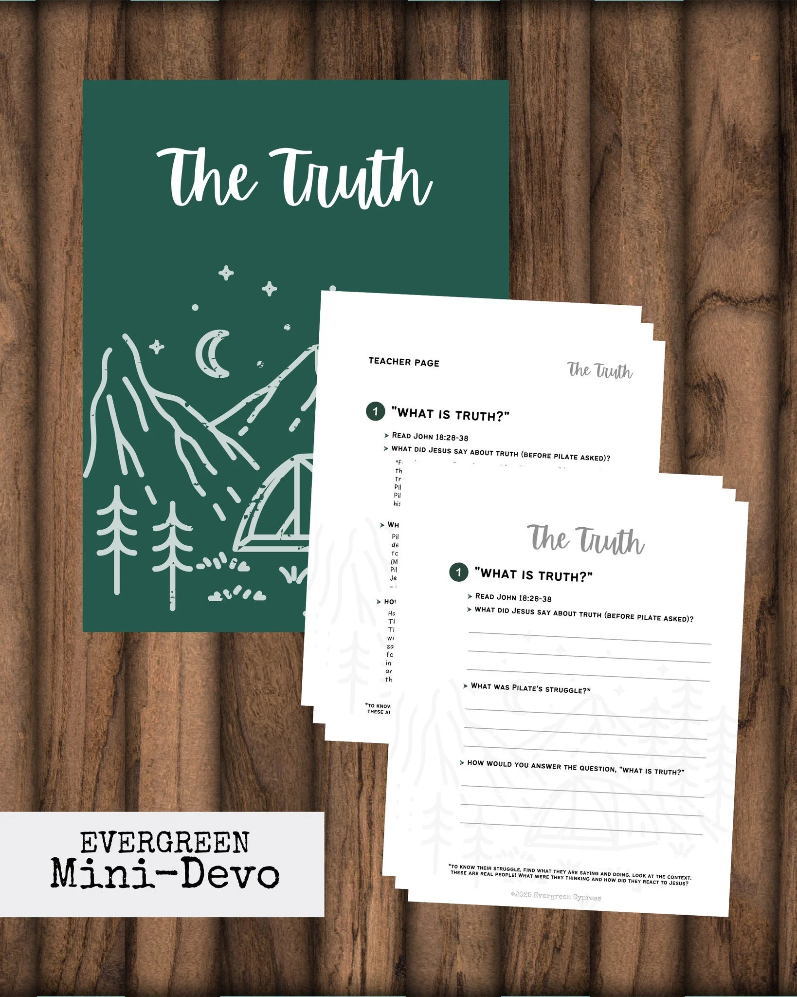 Did you know we have a devotional guide perfect for camp cabins, youth trips, or other summer activities?

Enjoy a short and sweet study of three passages about The Truth with any group of girls you'll be with this summer (teacher pages included)!

S
