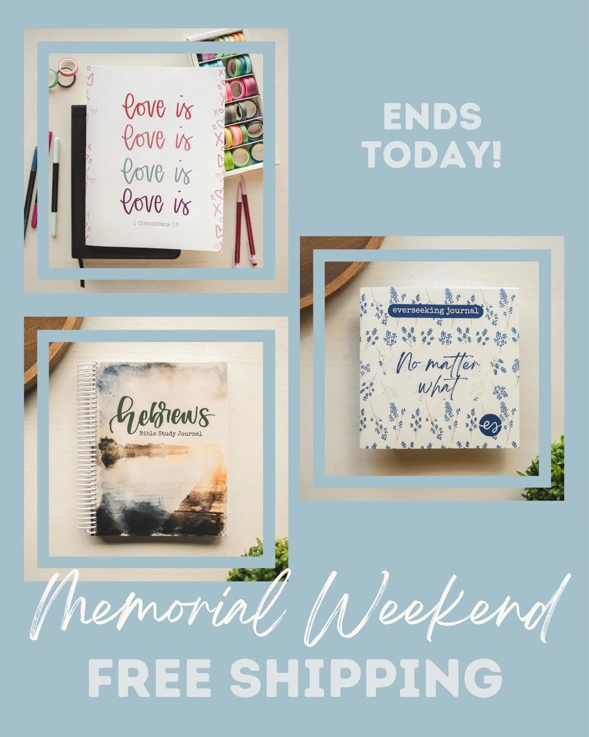 Last day for free shipping for your journals! 

Shop: evergreencypress.com/shop