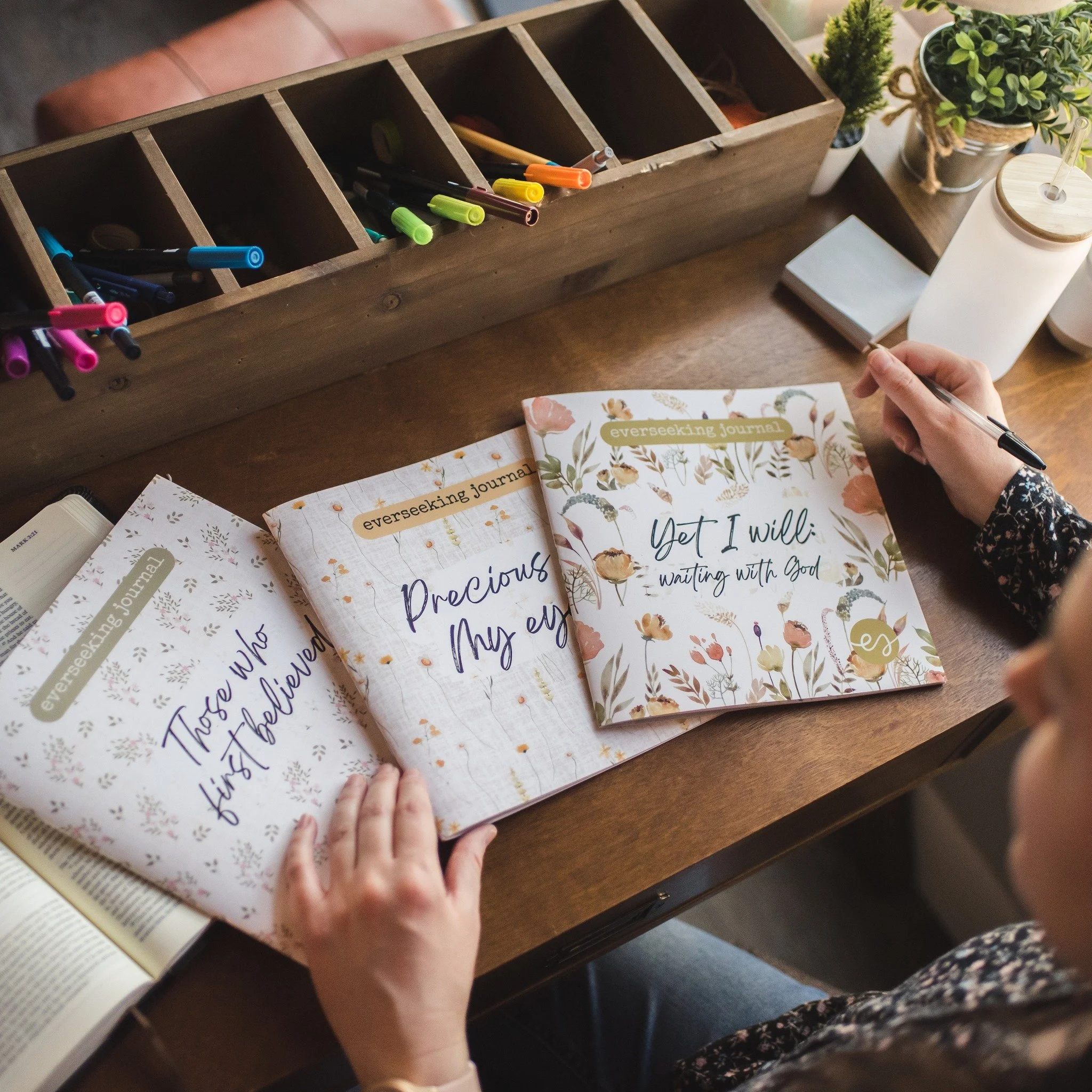 We have enjoyed getting to study again from these three previous everseeking journals re-released for the spring:
🪴 "Those who first believed"
💛 "Precious in My eyes"
🌾 "Yet I will: waiting with God"

You can still cu