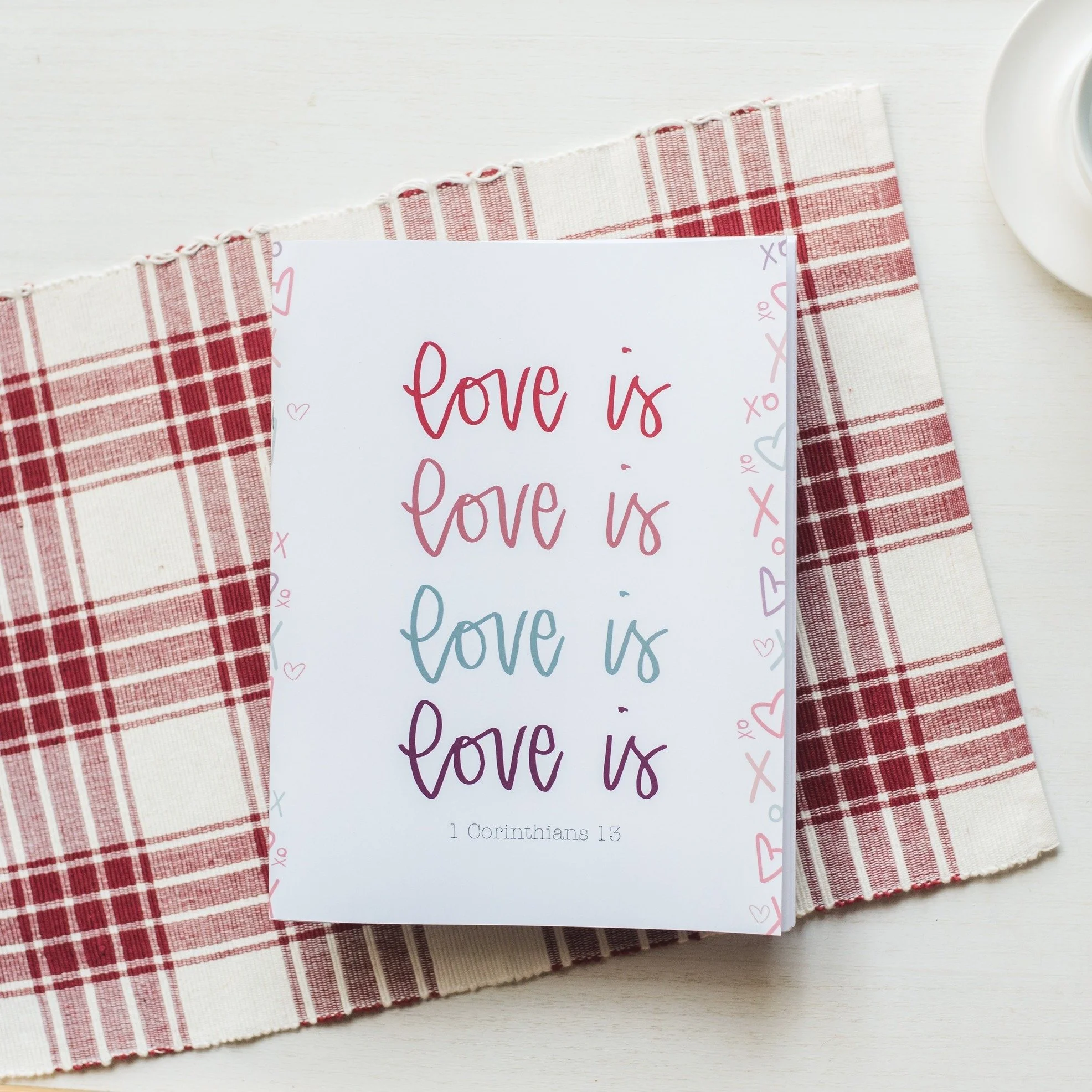 "Love is" -- a journal designed for simpler study (especially for pre-teen girls) to study a section of 1 Corinthians 13. God lets us know how to love the way he does ❤️

Study more with the "Love is"  journal: https://www.evergre