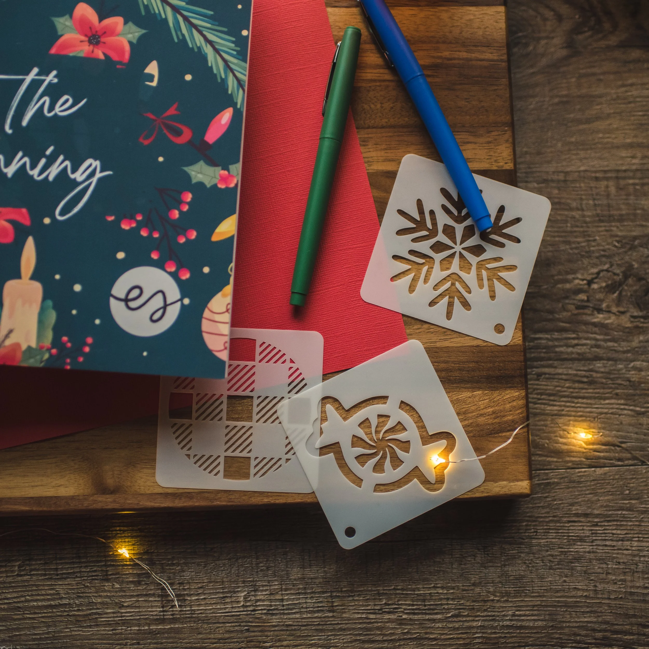 December 2025 extras - set of three festive stencils