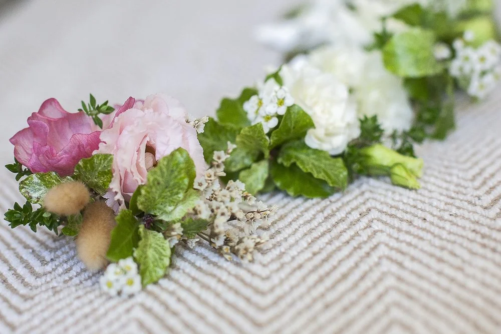 Floral wedding buttonholes