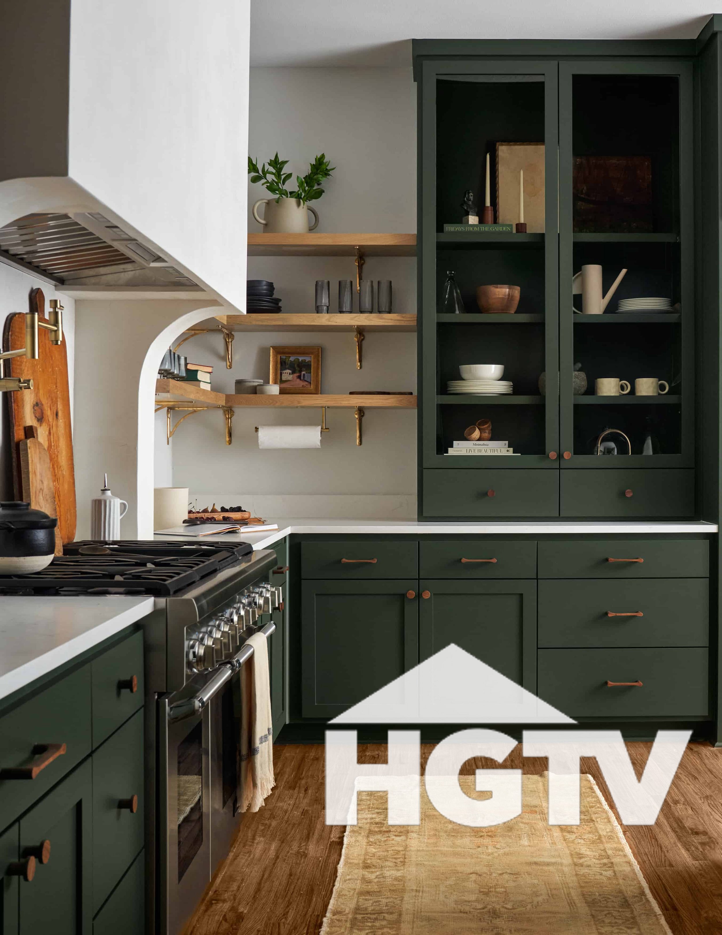 Sage Green Kitchen Cabinets with Gold Hardware - Soul & Lane