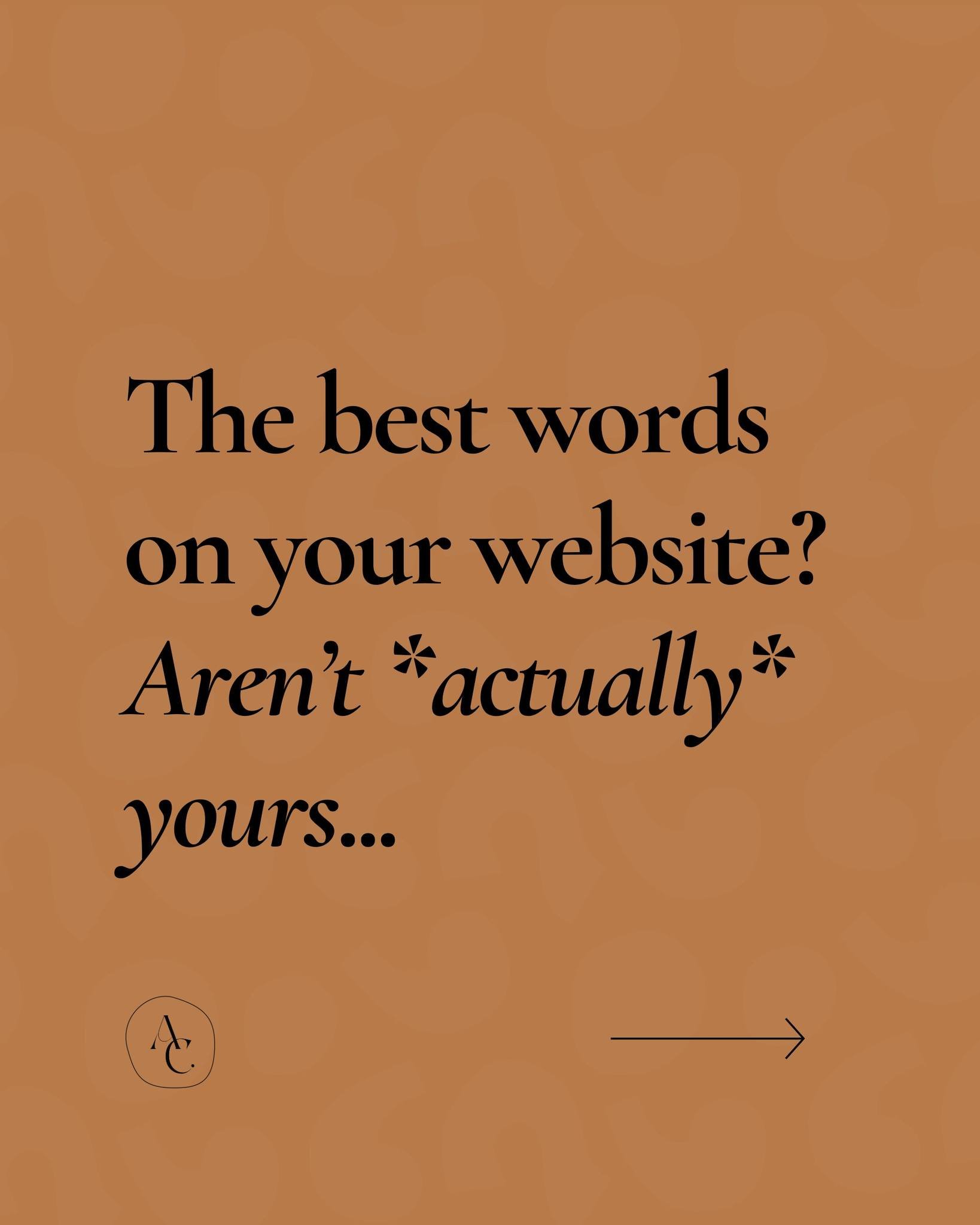 And if you don't know what they're saying?

You. Have. To. Ask.

Capeesh!?

Because, honestly, their words will *almost* always be better than yours.