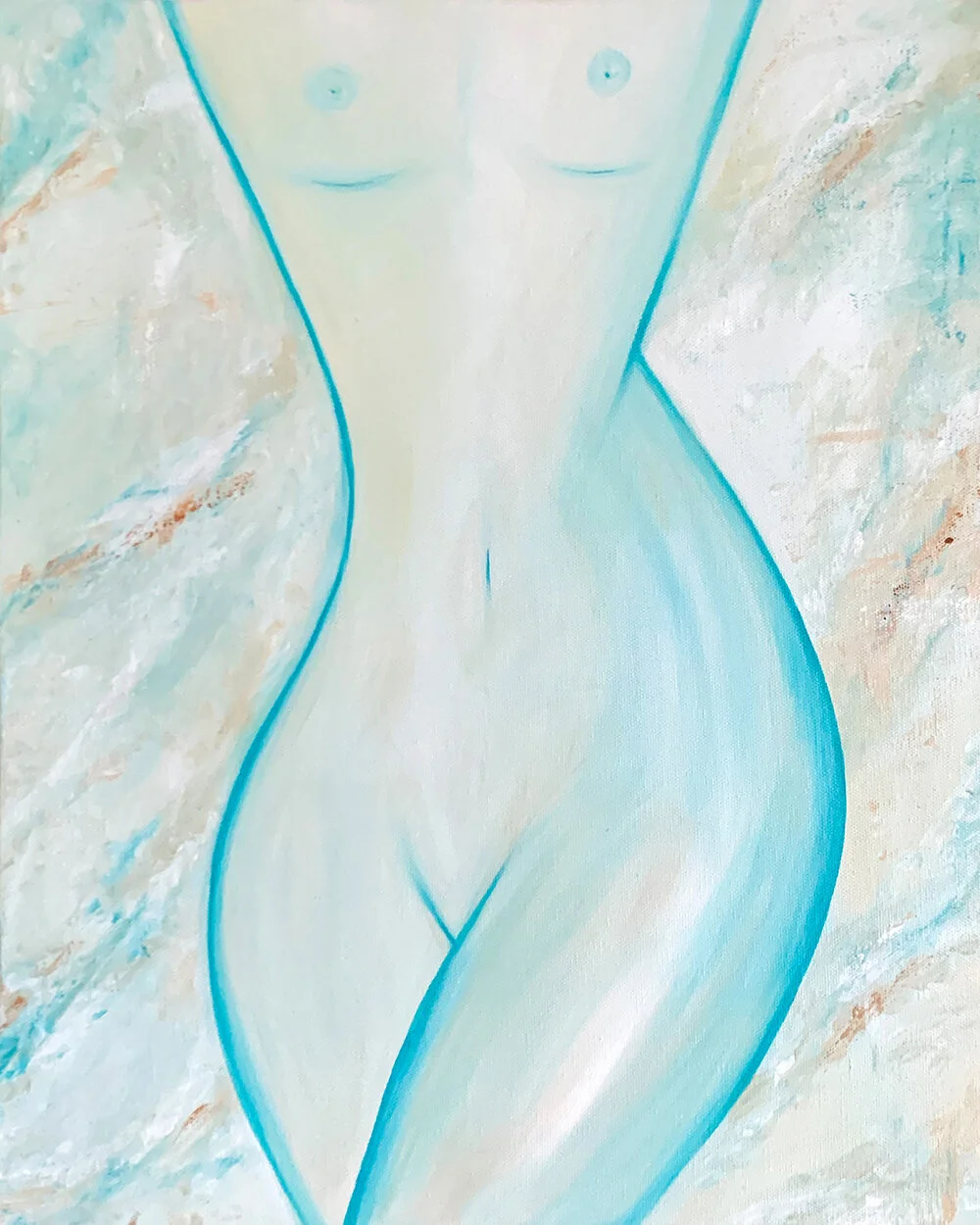 soft and cool as pebbles -
acrylic on canvas (SOLD)
