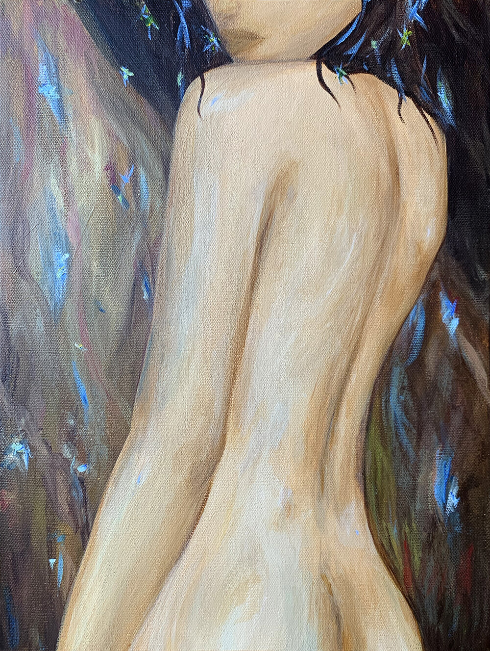 she's presenting you something else -
acrylic on canvas
12 X 16 (SOLD)