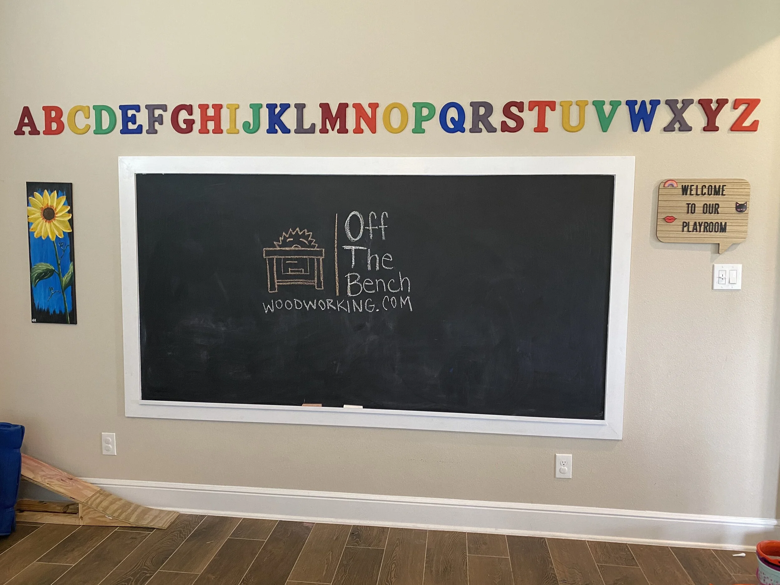 Framed Magnetic Wall Chalkboard