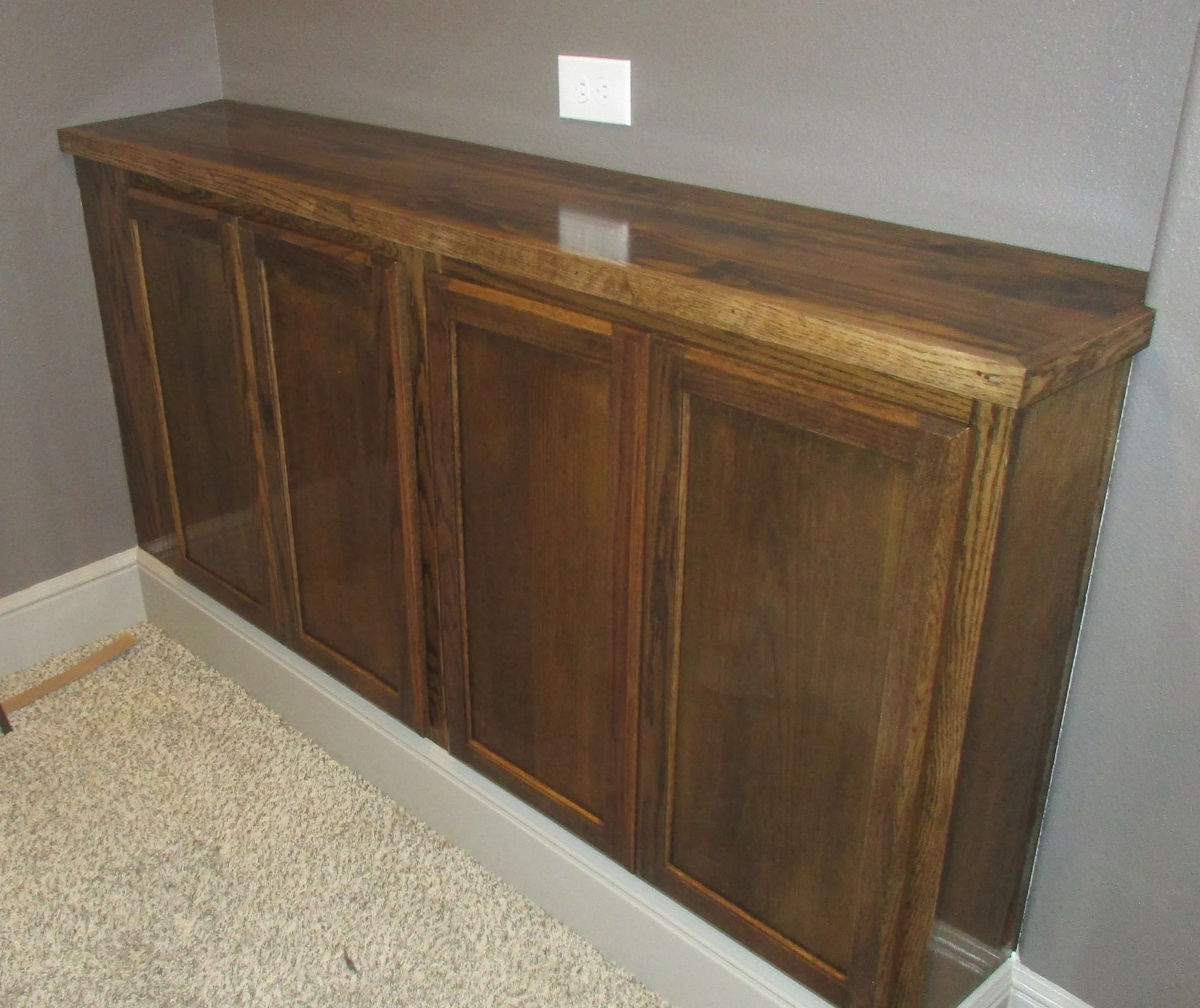 Built in cabinet bar for media room