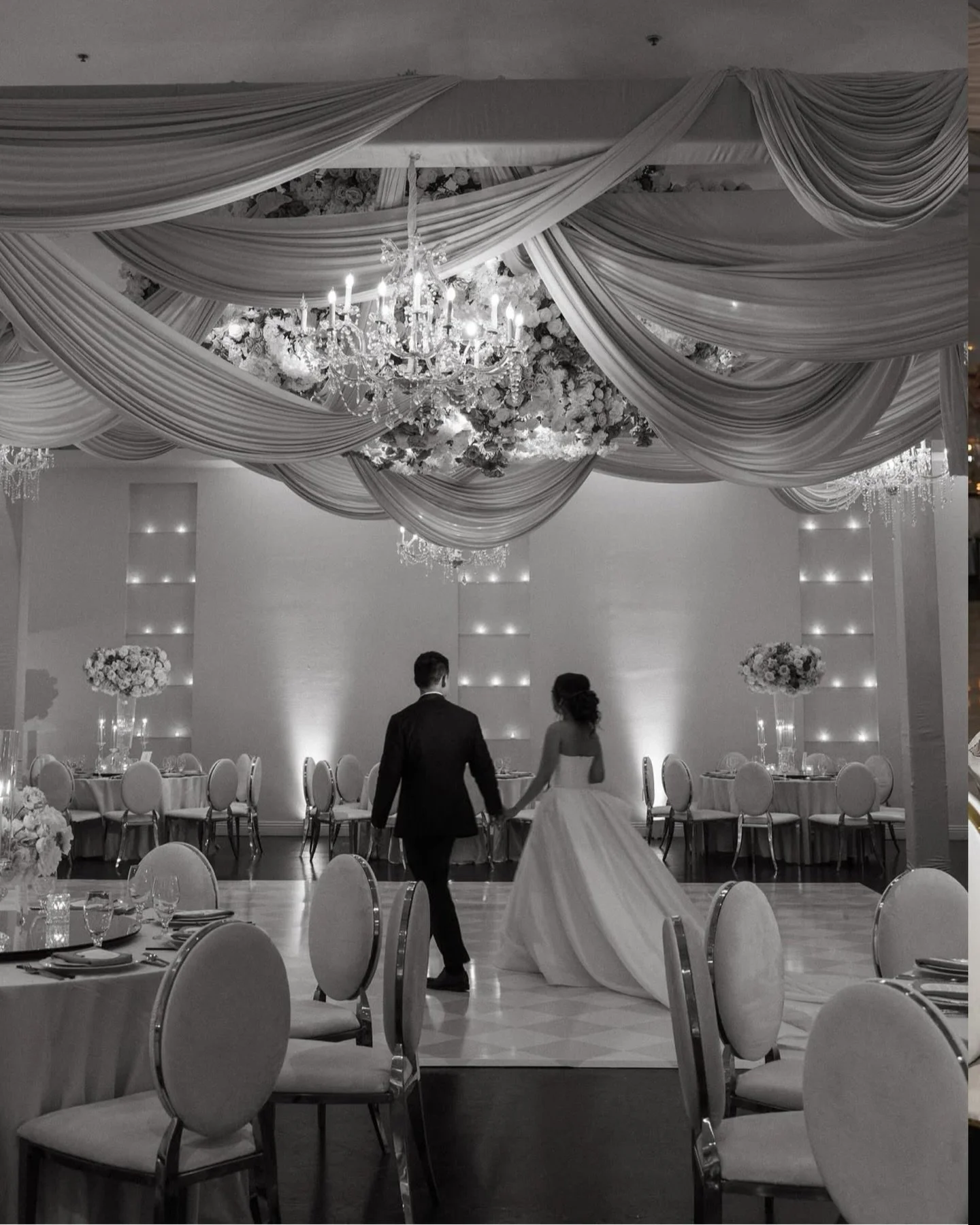 When love leads, everything else falls effortlessly into place, even on a rainy wedding day prediction. Ceremony at the near by cathedral, the reception ballroom, the details&hellip; all perfection for the most gracious couple. 🤍✨

@eventslc @events