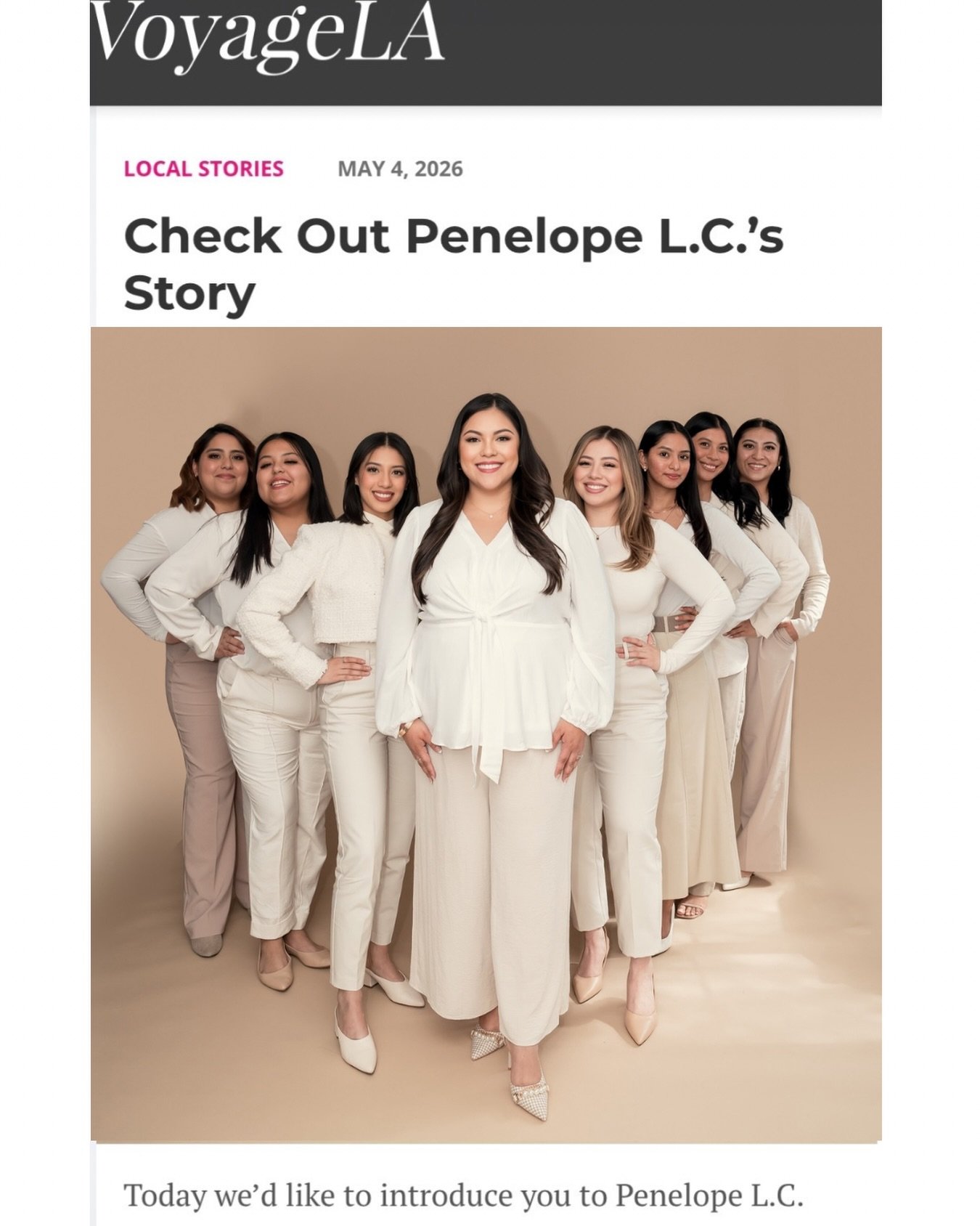 Feeling incredibly grateful to have been featured by @voyagelamag ✨Building Events LC￼ has been such a meaningful journey, and I&rsquo;m beyond thankful for our amazing team, supportive family and friends, talented vendor partners, and the wonderful 