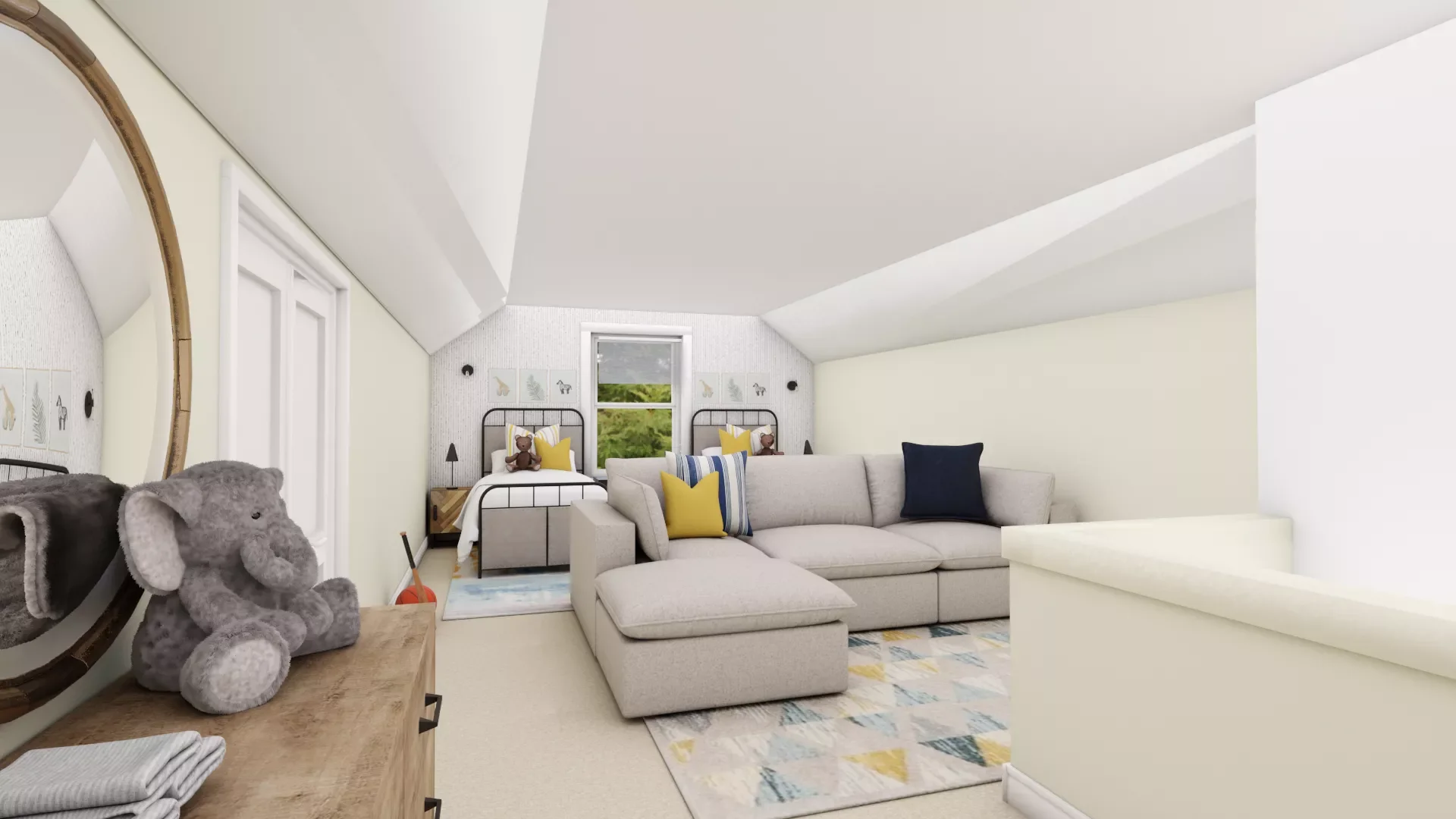 Rustic Industrial Boys' Bedroom