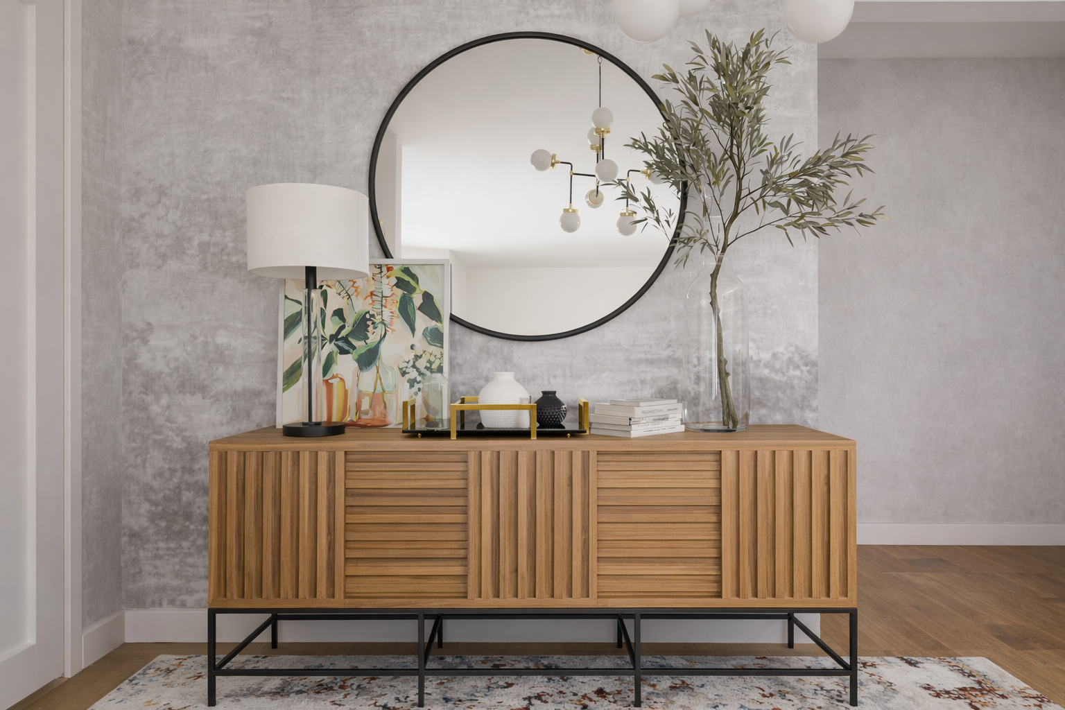 Modern interior with botanical accents.png