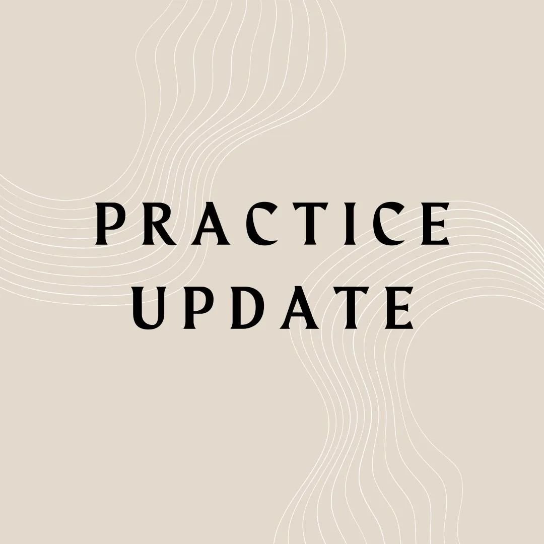 PRACTICE UPDATE!

I am incredibly grateful for my time at Healing Cedar wellness. It was my first place of practice and will always hold a special place in my heart. The practitioners with whom I shared the space and the patients who entrusted me wit