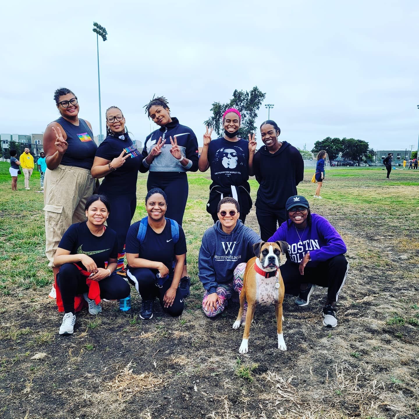 Way to KICK it today Wakanda Warriors!!! CONGRATULATIONS!

#oaklandblackpride #insideout #pride2021 #qpoc #qwoc #qtpoc #lgbtia #lgbt #queerpride #blackpride #queerkickball #queerskickinit #sweatyqueers #mayathemascot #thisispride