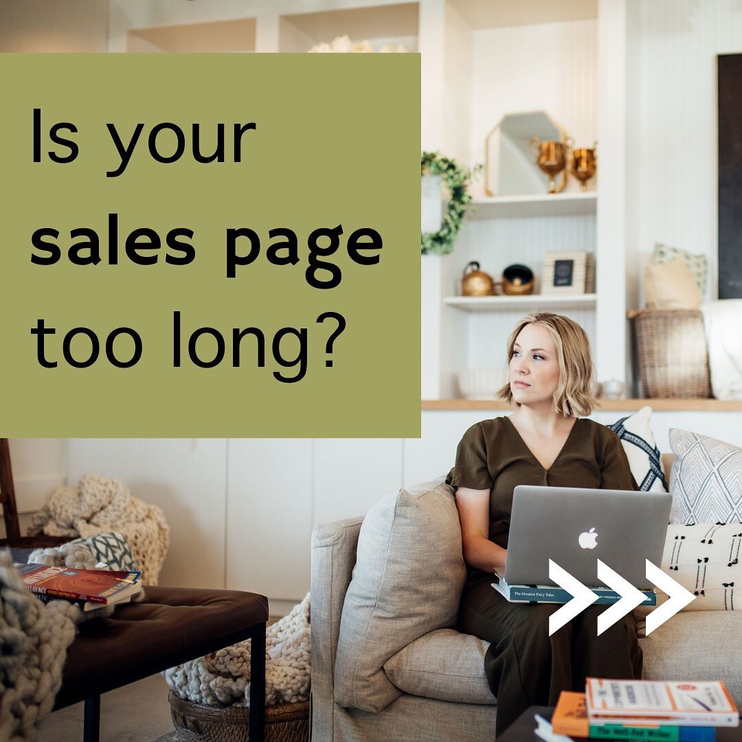 I&rsquo;ll let you in on a secret 🤫 

👉 The length of your sales page matters, just not in the way you might think

Your sales page has one job. That job is to get sales. 

So your sales page needs to be just long enough that your reader wants to b