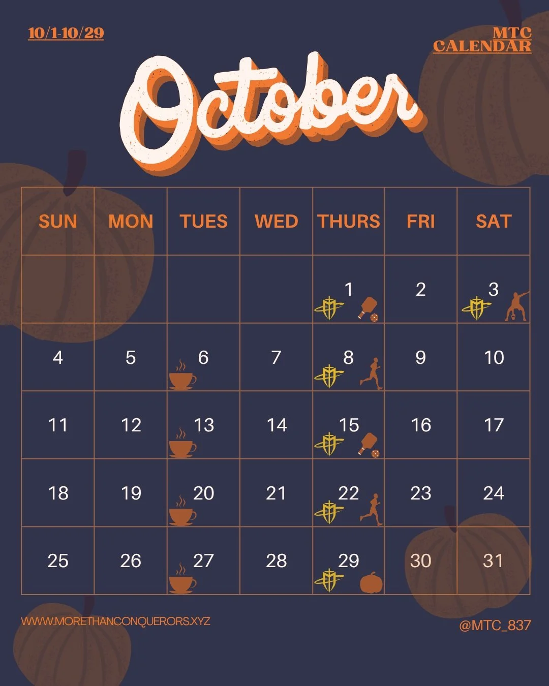 Join us this month for all of our ✨spooky fun!✨

Swipe through to get event details! Feel free to message us if you have any questions!

We hope to see you throughout the month!!