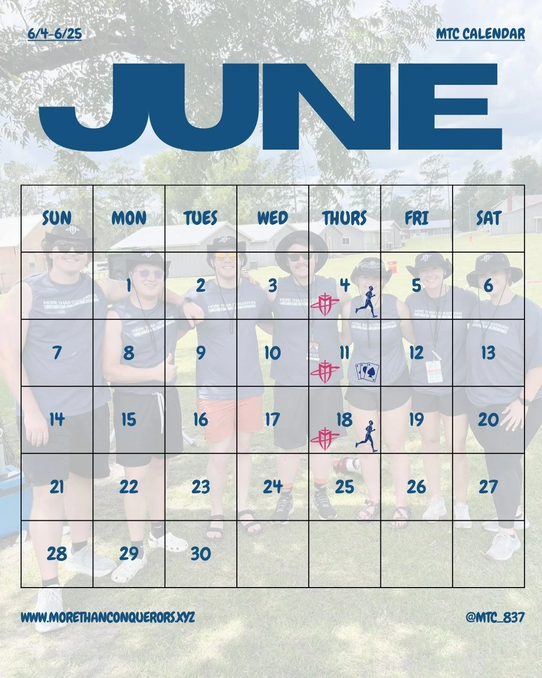 We are SOOOOOO excited for what we have planned this month!! Swipe through to get more details on individual events!

Please pray for us as we send a team to Apex Student Camp to serve as the Rec Team later this month!! They will be leading games and