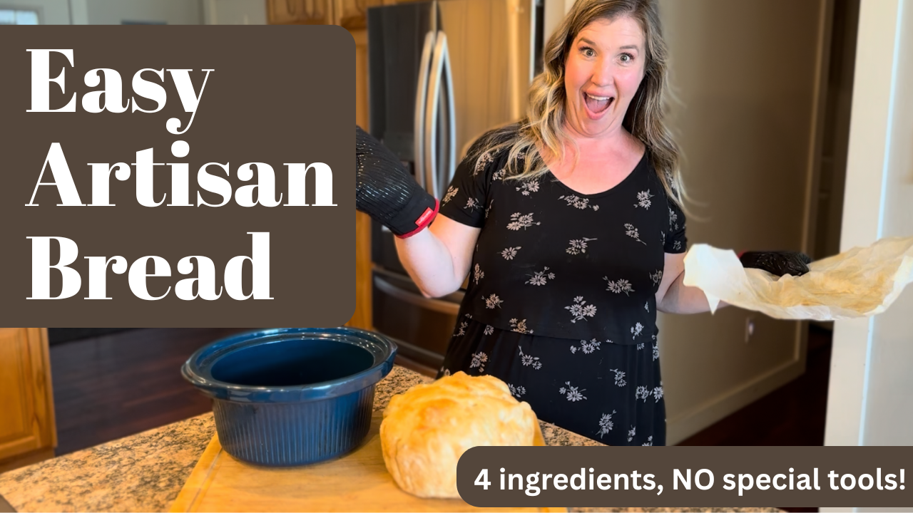 Easy Artisan Bread—4 Ingredients, NO Special Tools!
