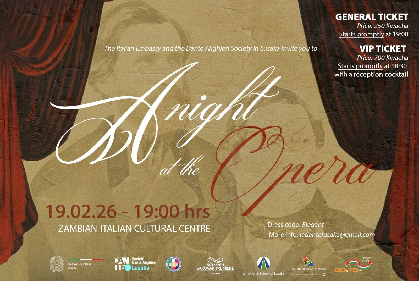 A Night at the Opera | Zambian-Italian Cultural Centre, Lusaka