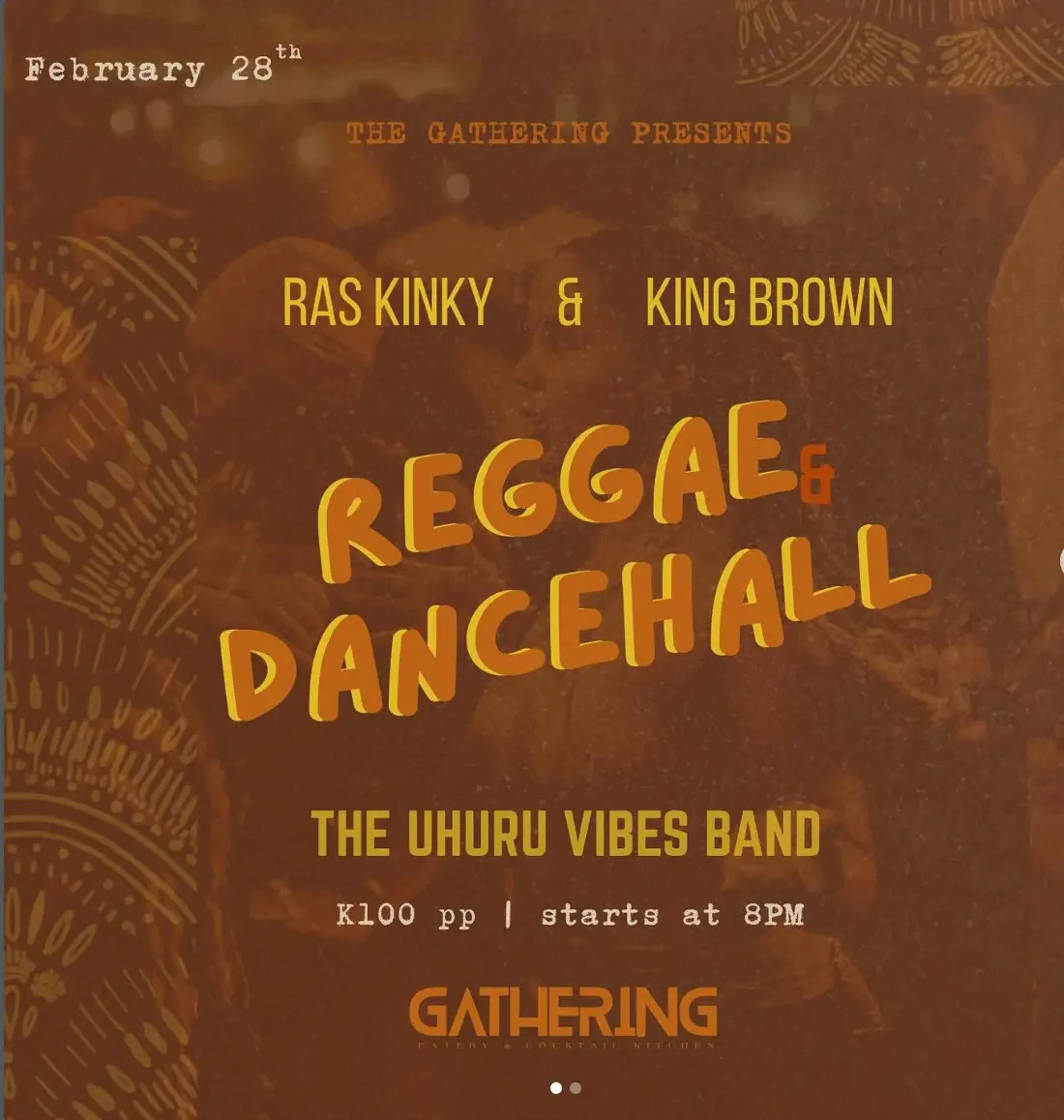 Reggae & Dancehall Night | The Gathering, Lusaka