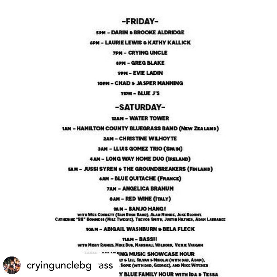 Posted @withregram &bull; @cryingunclebg Heads up for this weekend&rsquo;s lineup! Worldwide 48 hour LIVE Jam. jam-a-thon.com  @californiabluegrass