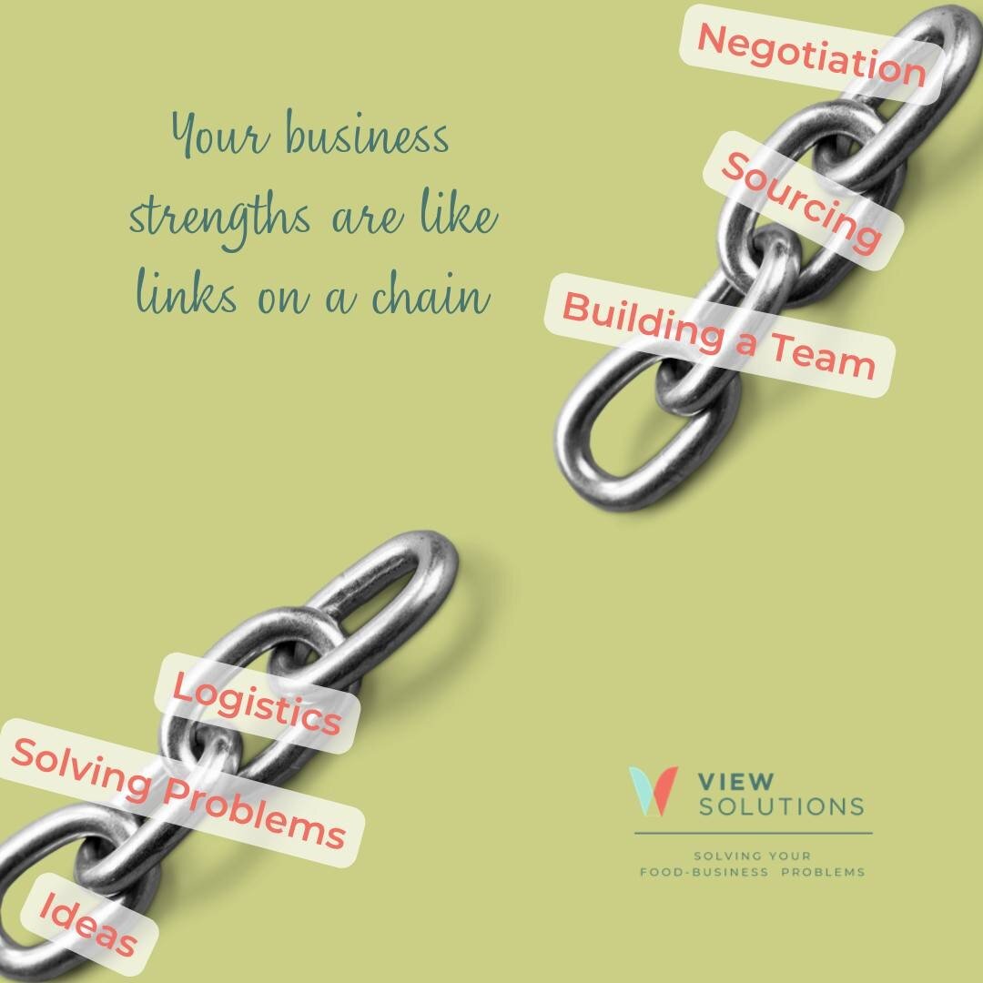 I attended an event recently where @blaisebrosnan was speaking. I'm paraphrasing but his essential point was that business skills are like links on a chain. A chain is only as strong as its weakest link, and no-one is an expert in everything. So wher