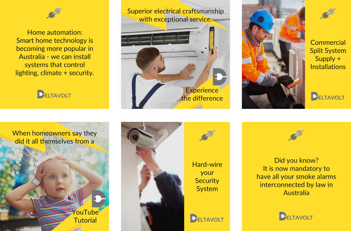 DeltaVolt Social Media Grid Example