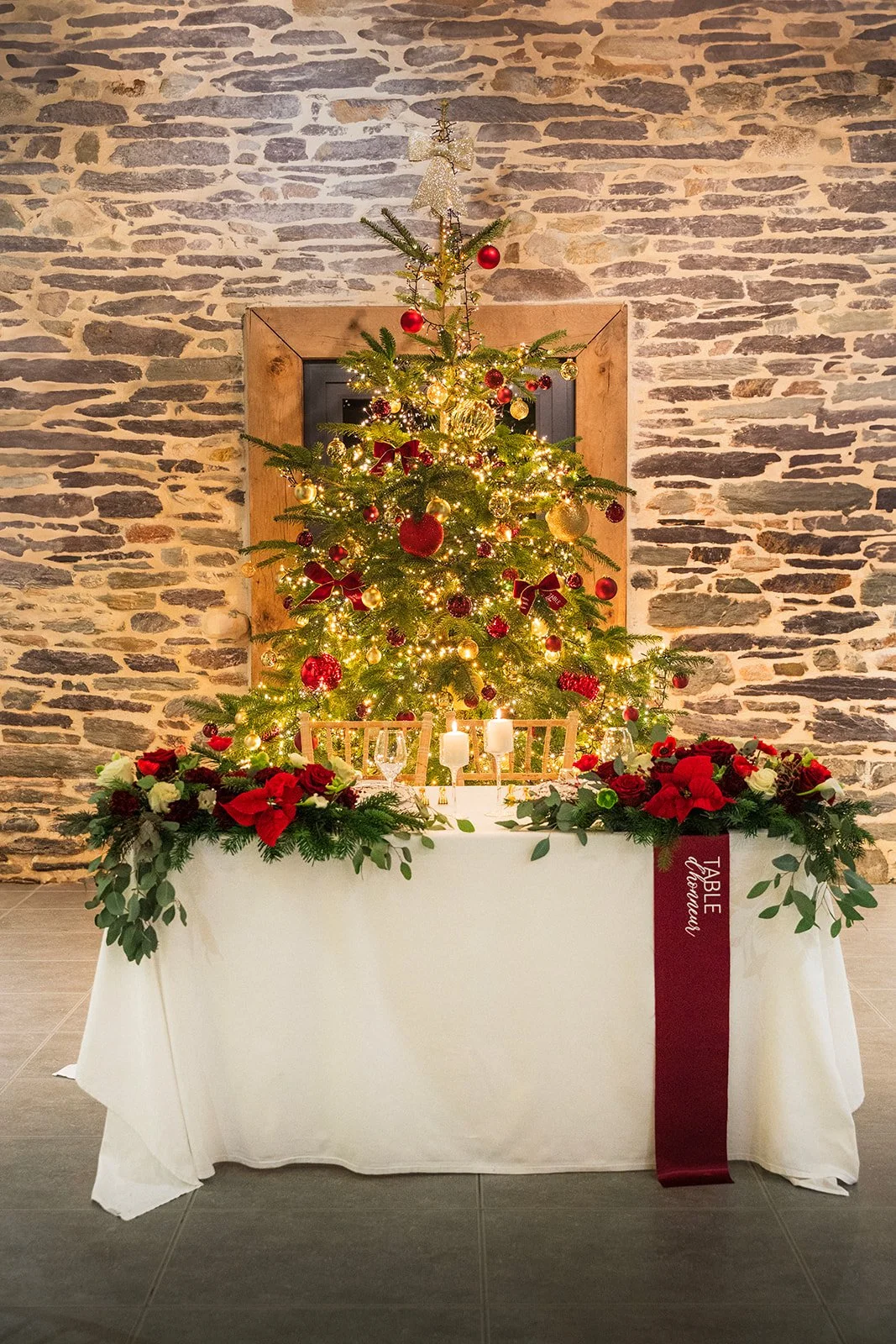 table mariage Noël