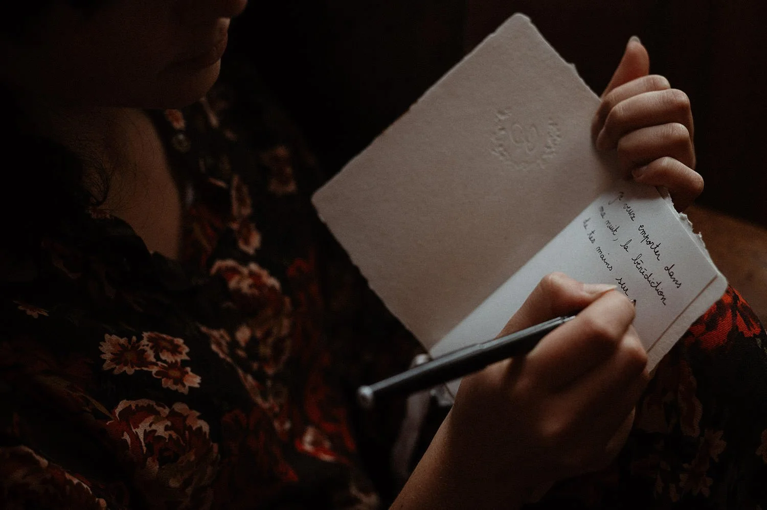 écriture voeux mariage