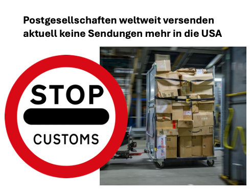 Postgesellschaften weltweit versenden aktuell keine Sendungen mehr in die USA