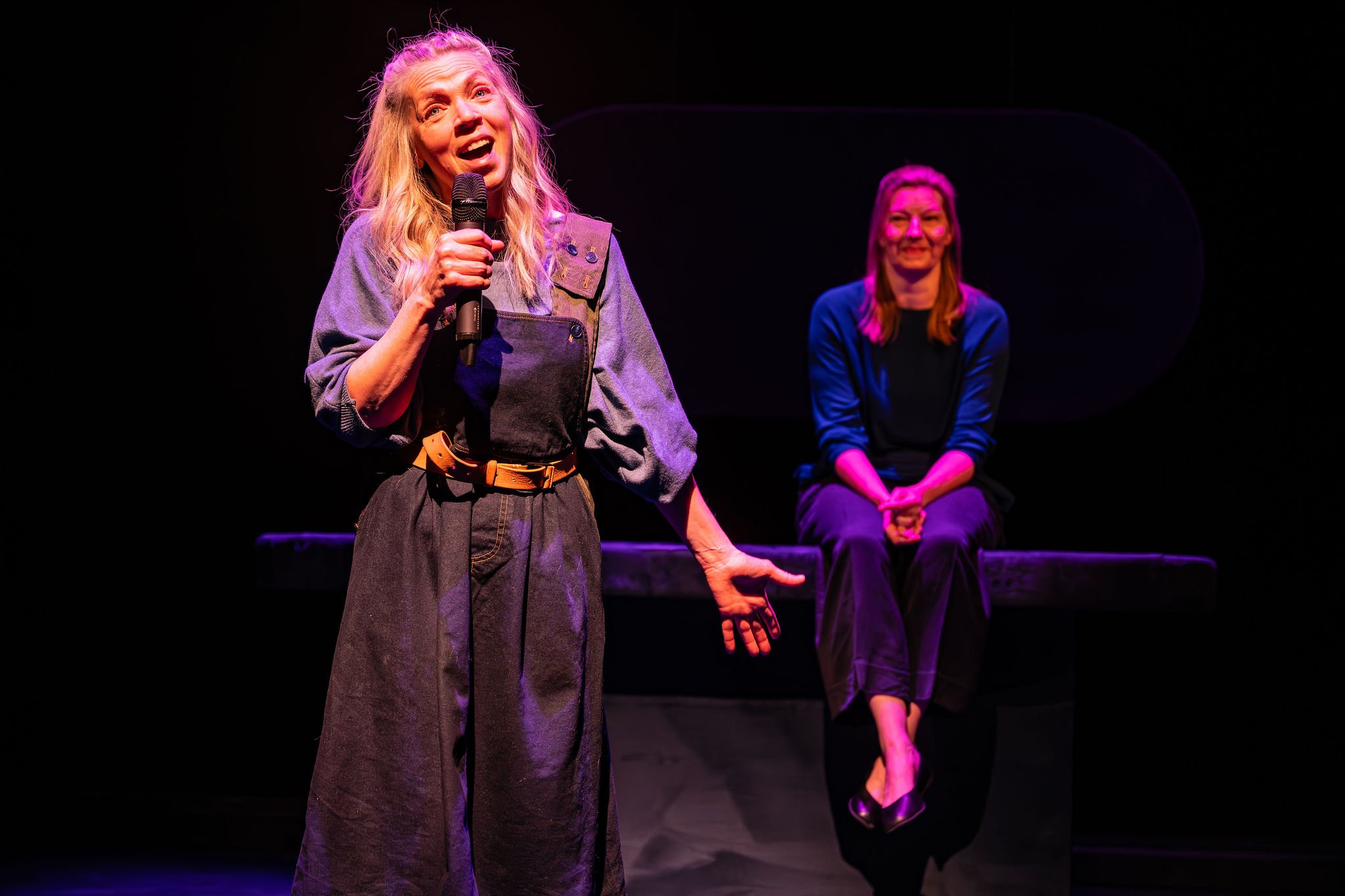 Maev Beaty and Liisa Ripo-Martell, Set by Ting-Huan Christine Urquheart, Costumes by Shawn Kerwin, Lights by André du Toi, Photo by Dahlia Katz