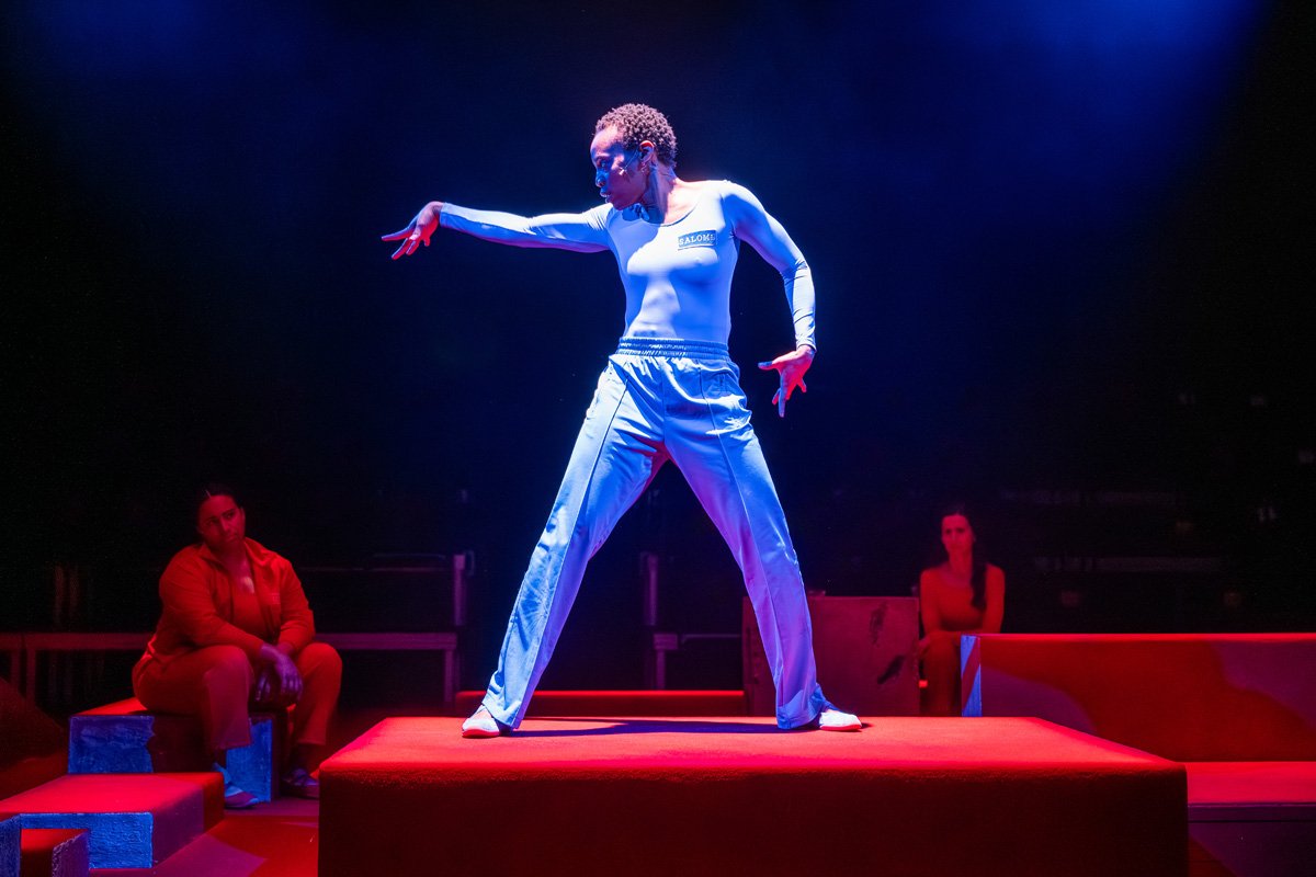 Amaka Umeh, Michelle Monteith, Sabryn Rock; Set/Costume by Moi Tran, Lighting by Christian Horoszczak, Photo by Dahlia Katz