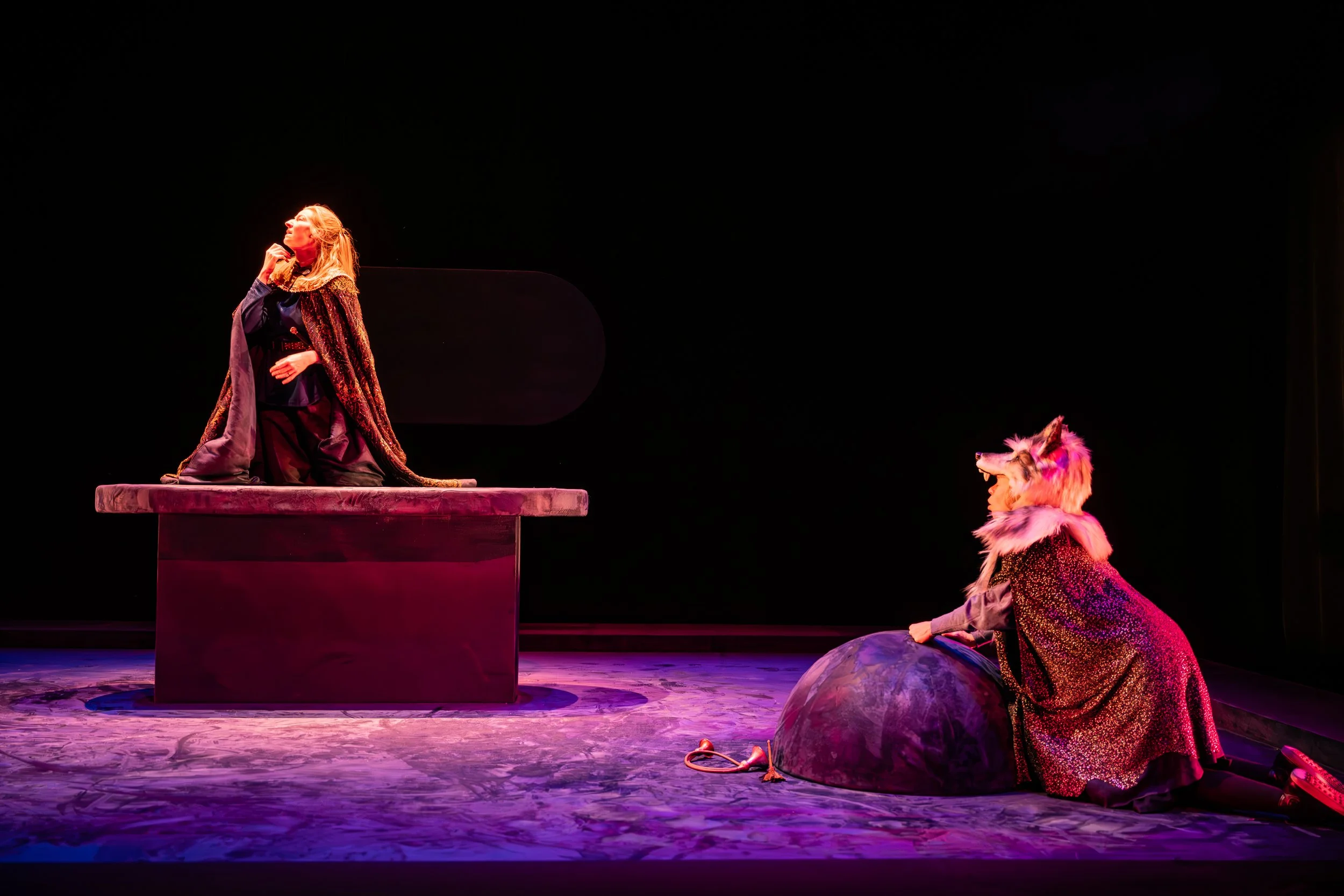 Maev Beaty and Liisa Ripo-Martell, Set by Ting-Huan Christine Urquheart, Costumes by Shawn Kerwin, Lights by André du Toi, Photo by Dahlia Katz