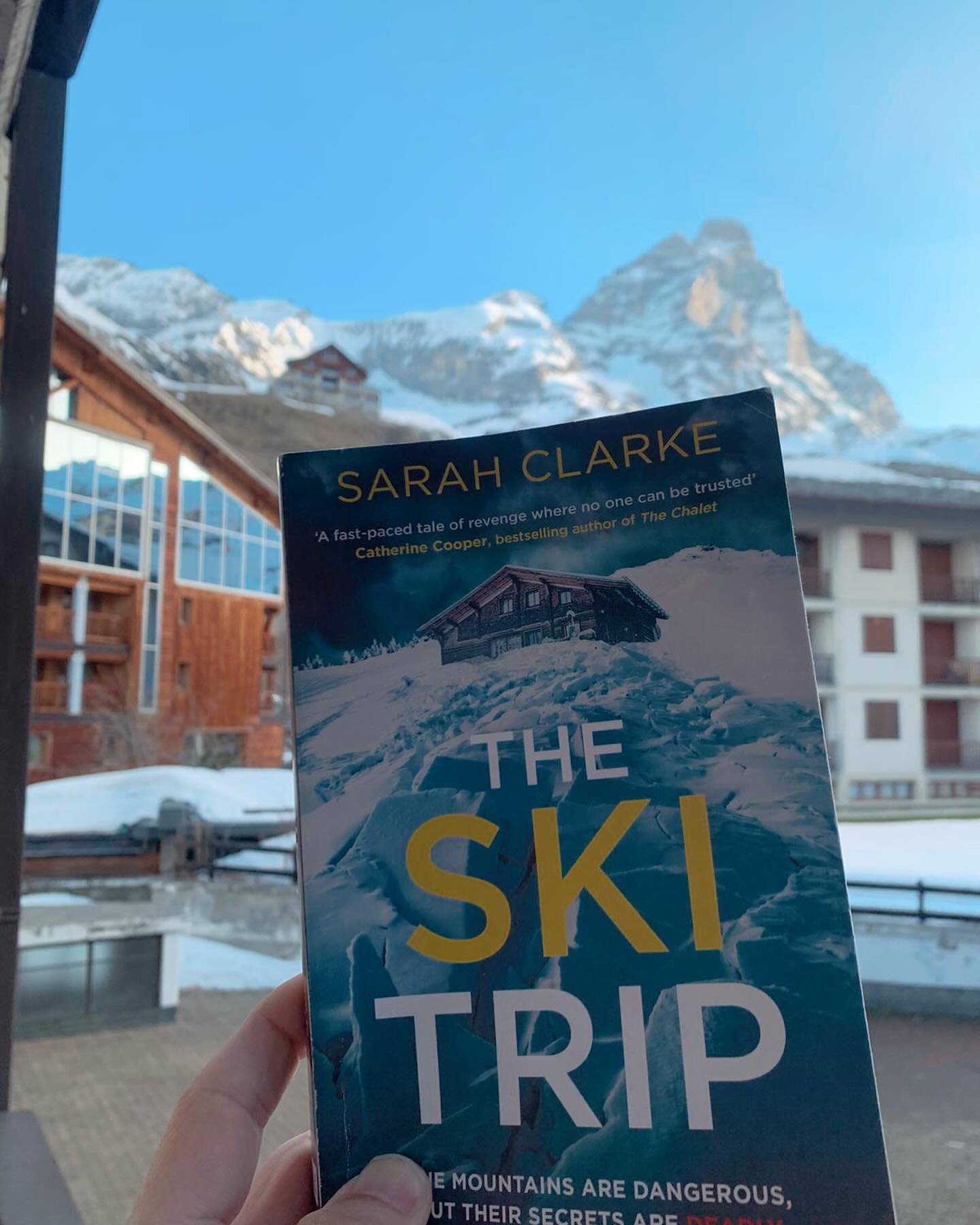 A reader has sent me a photo of #TheSkiTrip with the #mattethorn in the distance. For those of you who&rsquo;ve read the book, you&rsquo;ll know that this mountain gets a mention via a photo in Ivy&rsquo;s childhood home. Did you know it&rsquo;s also