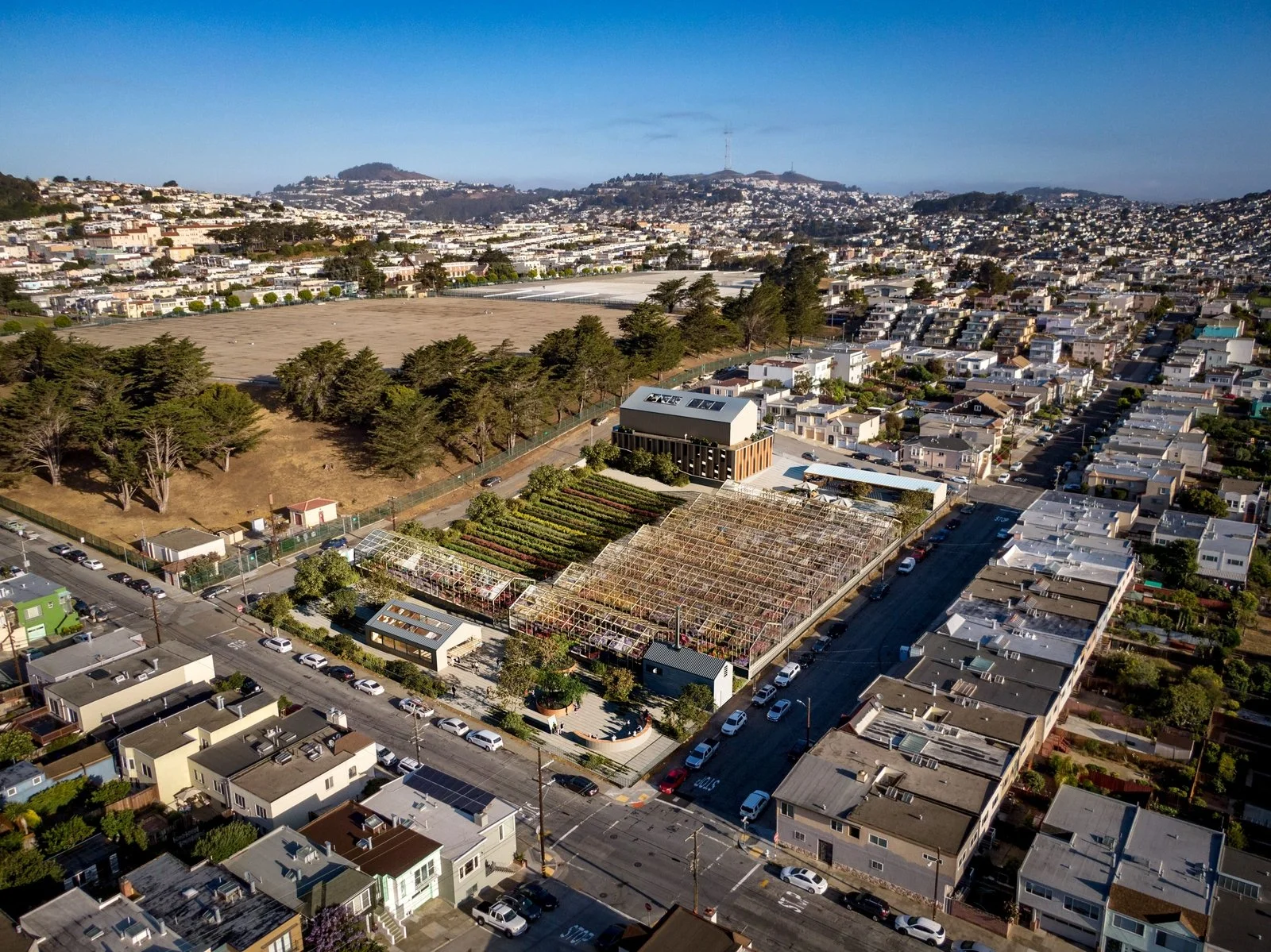 Portola Farm from above.