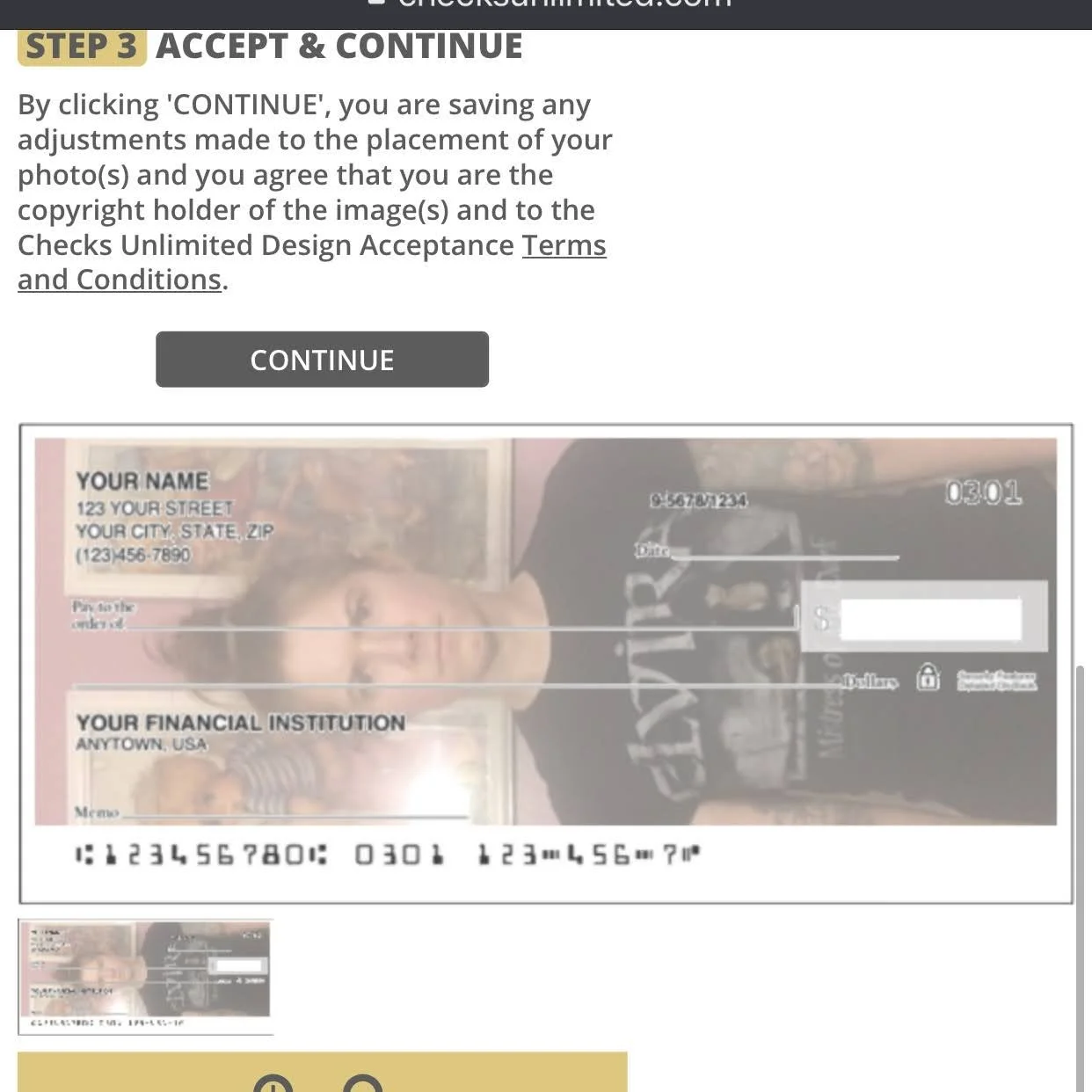 I wanted to make checks!