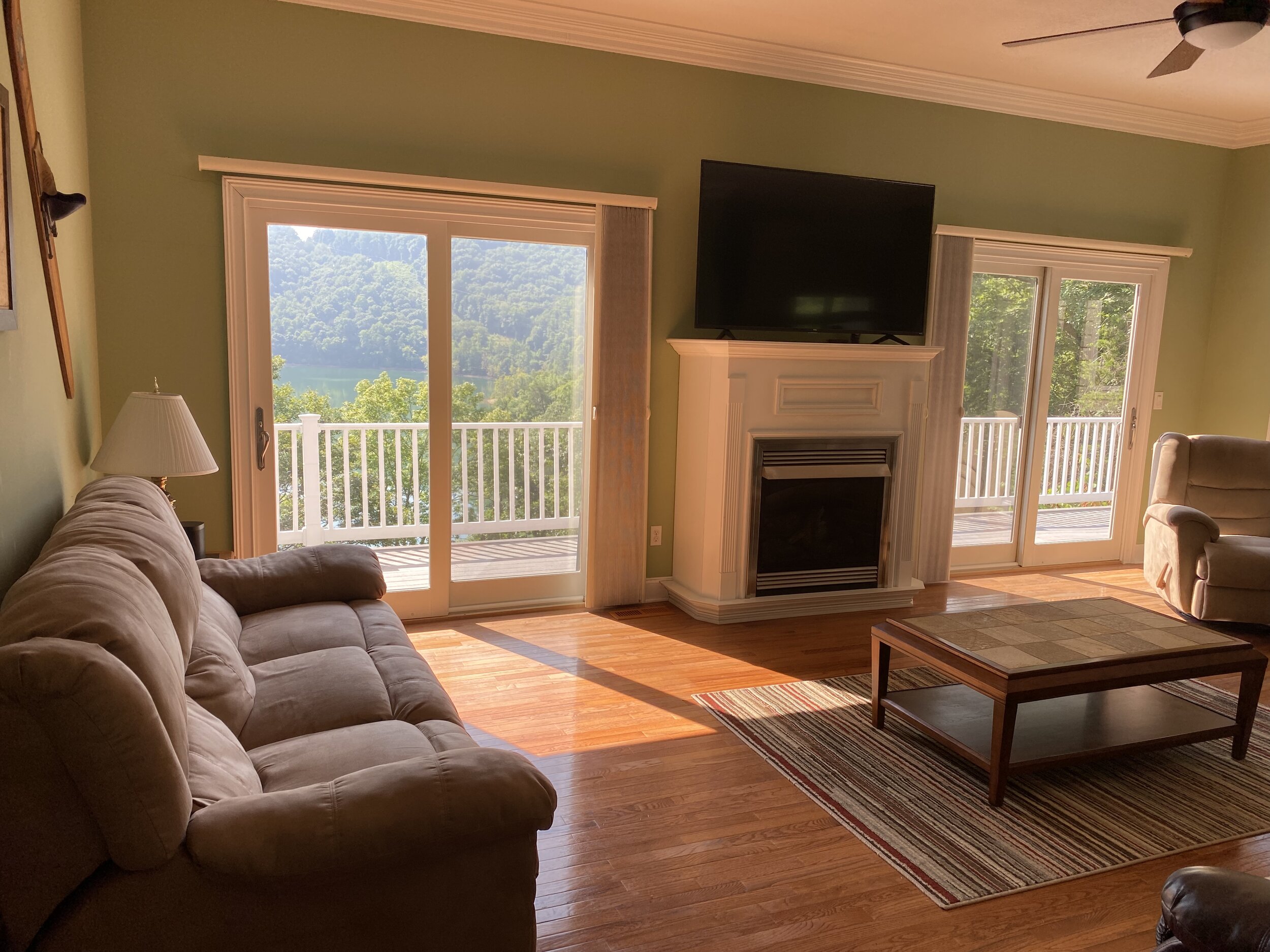 Main floor living room. Plenty of natural light. 