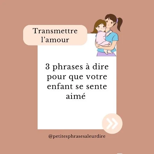 3 phrases pour nourrir l&rsquo;amour inconditionnel chez nos enfants 💛

1️⃣ &laquo; M&ecirc;me quand tu fais une b&ecirc;tise, je continue &agrave; t&rsquo;aimer. &raquo;
Cette phrase rassure l&rsquo;enfant sur le fait que l&rsquo;erreur ne diminue 