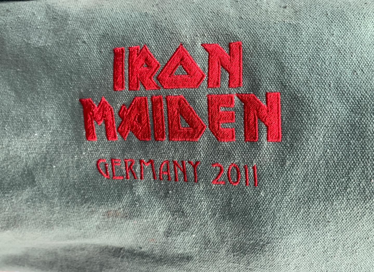 2011 Iron Maiden German Tour bag, not a piece of merch, but actually made for the band and crew. 100% authentic, super rare bit of memorabilia.
#ironmaiden 
#brucedickinson 
#rock
#heavymetal
#classicrock
#metal
#thrash
#musicmemorabilia 
#englishroc