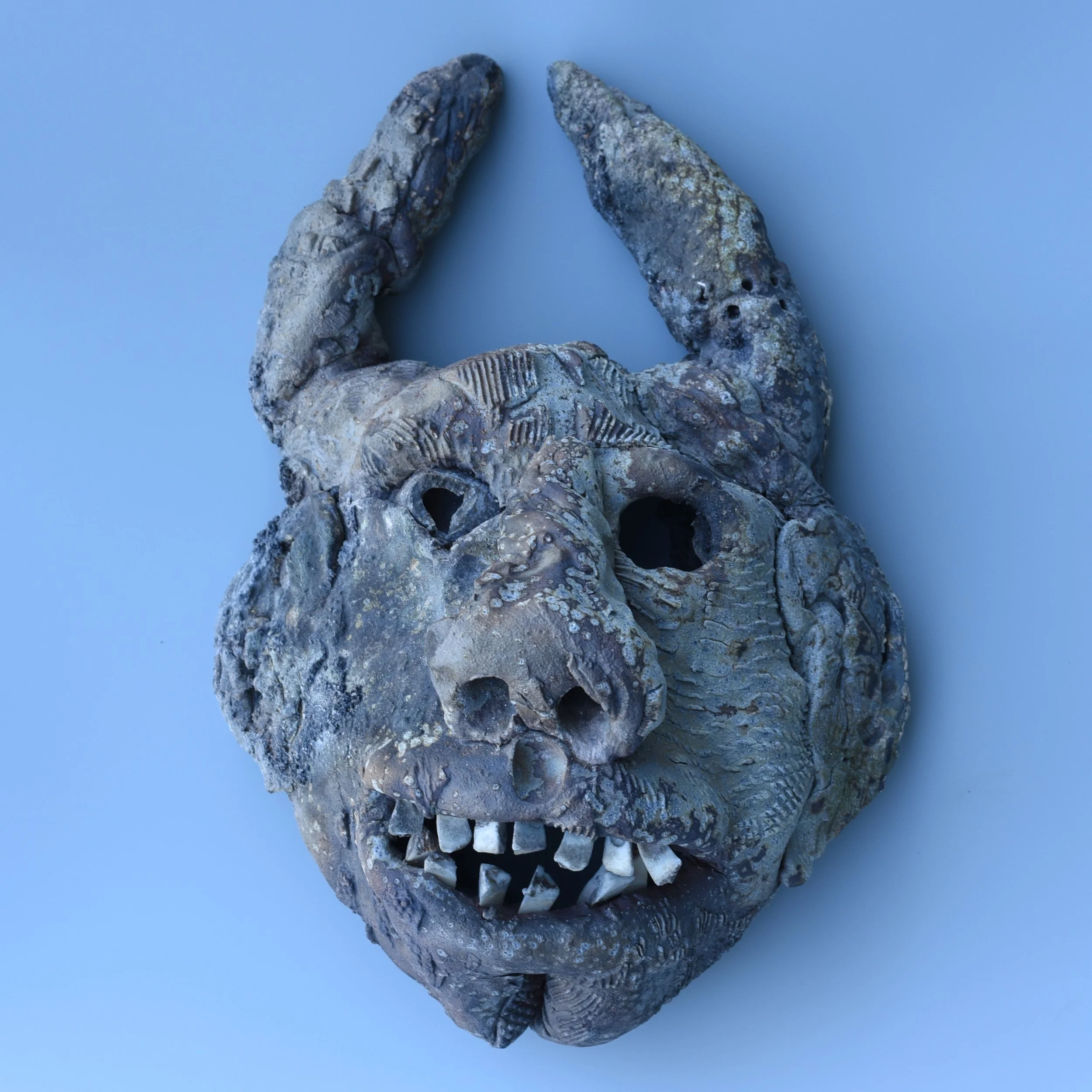 Wood fired demon mask