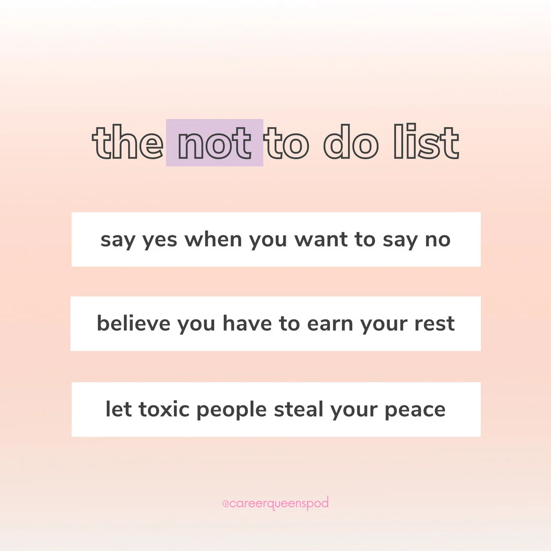 Okay, but... what are we NOT doing today, this week, for the rest of the year&hellip;?