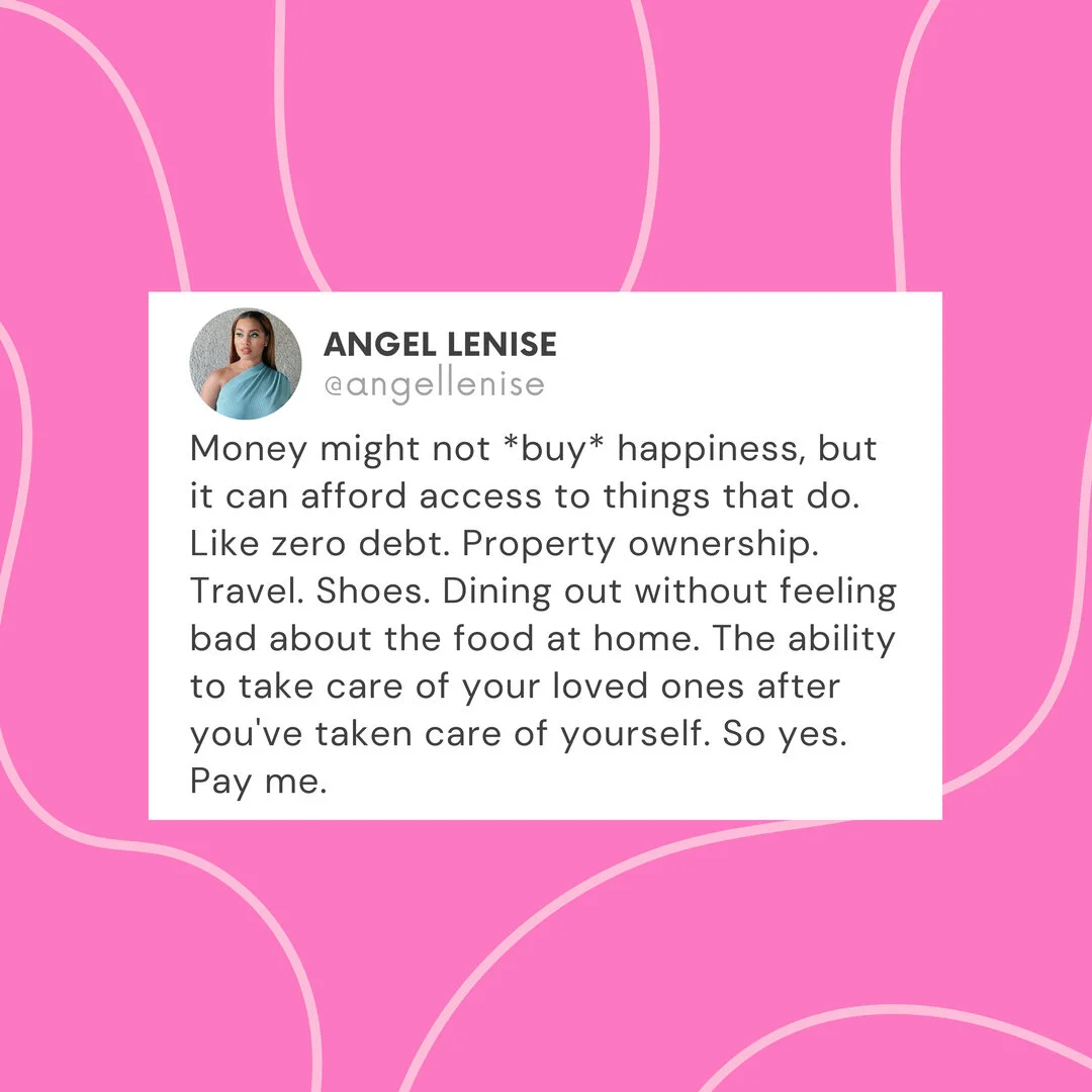 Don't allow yourself to be gaslit. Money 👏 is 👏 important👏.⠀⠀⠀⠀⠀⠀⠀⠀⠀
If you missed the CQP episode (S1E04) about #SalaryNegotiations with Laura DeBenedetto, hit the link in bio... #AskForMore 👑