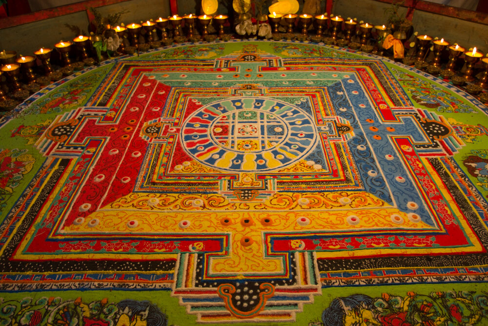 Sand Mandala at Tagong Monastery - Tagong, Sichuan Province