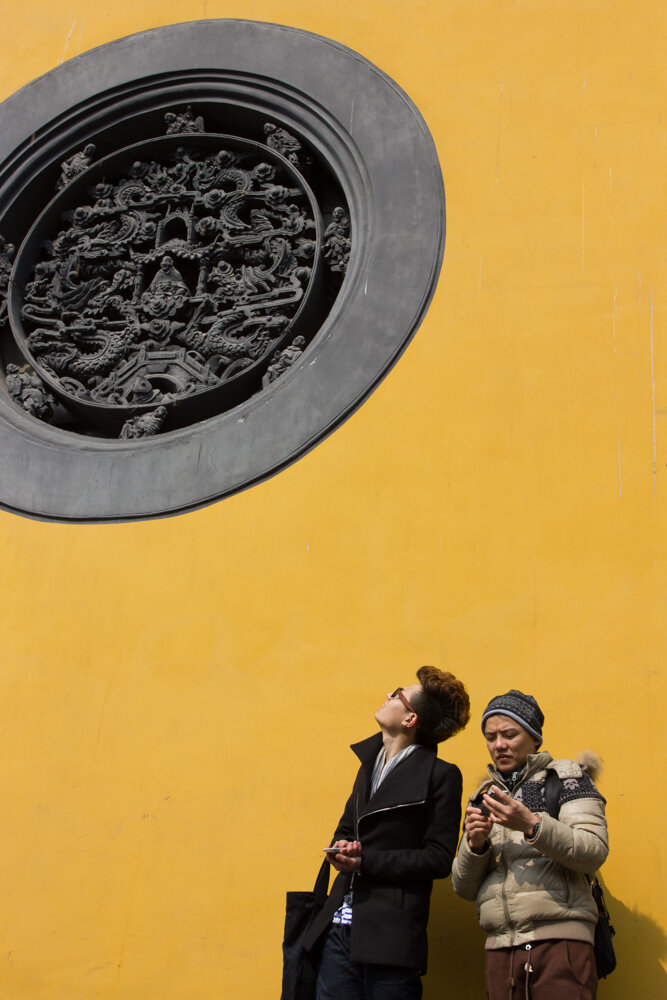 Visitors at Lingyin Temple during Chinese New Year - Hangzhou, Zhejiang Province
