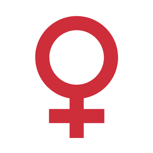 Female symbol icon, for women's health and fertility care