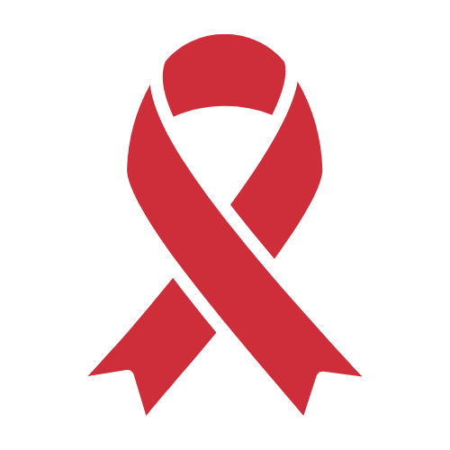 Awareness ribbon icon, for cancer care support